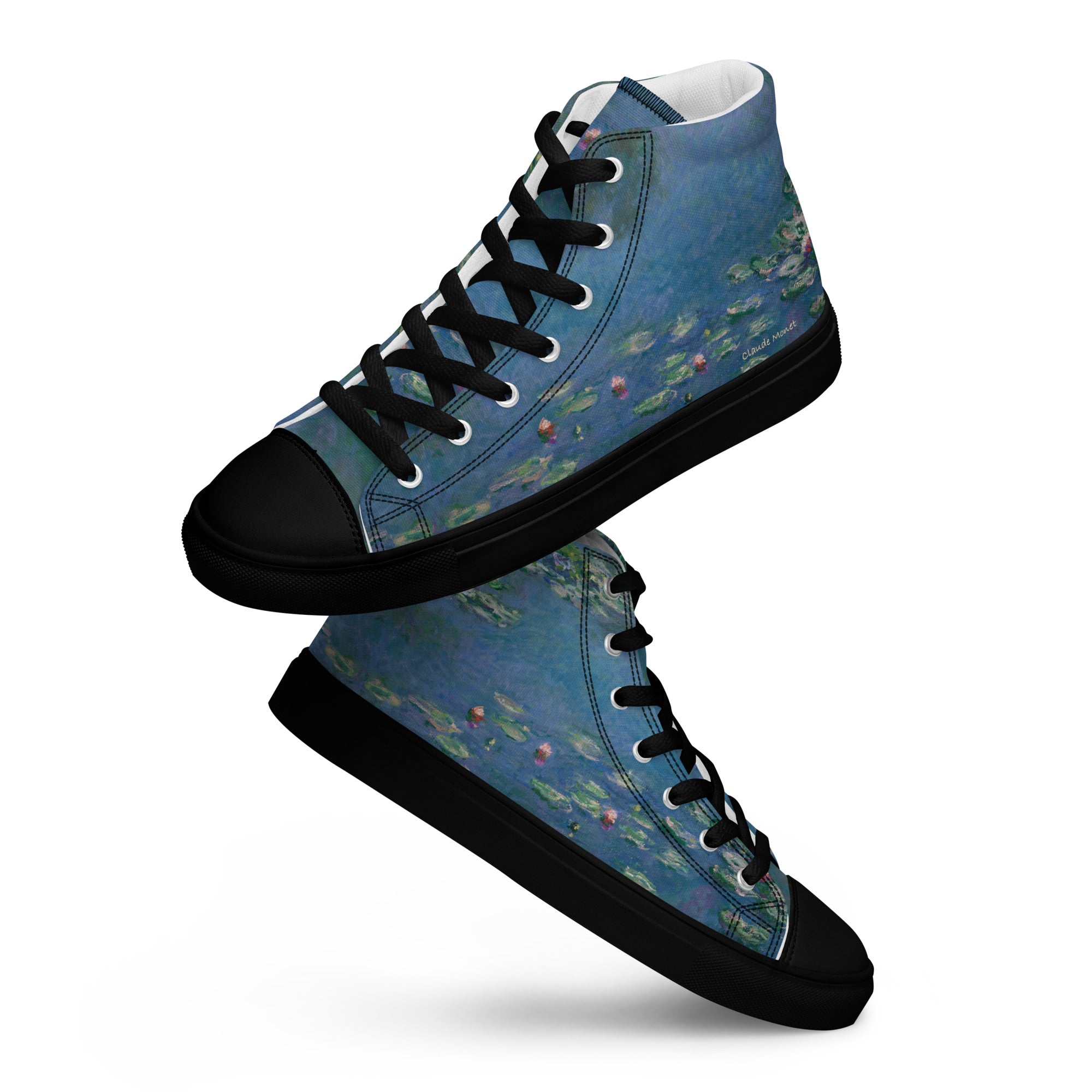 Claude Monet 'Water Lilies' High Top Shoes | Premium Art High Top Sneakers for Men