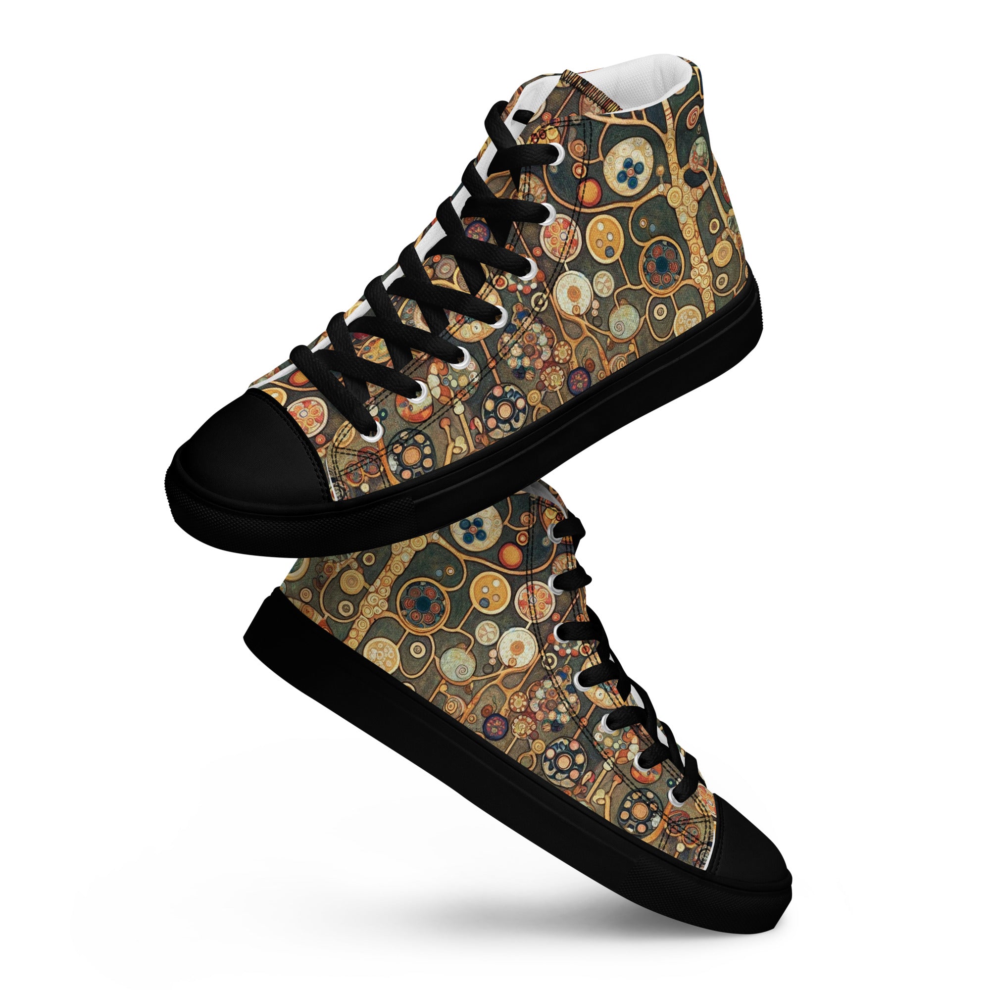 Gustav Klimt 'Apple Tree' High Top Shoes | Premium Art High Top Sneakers for Men