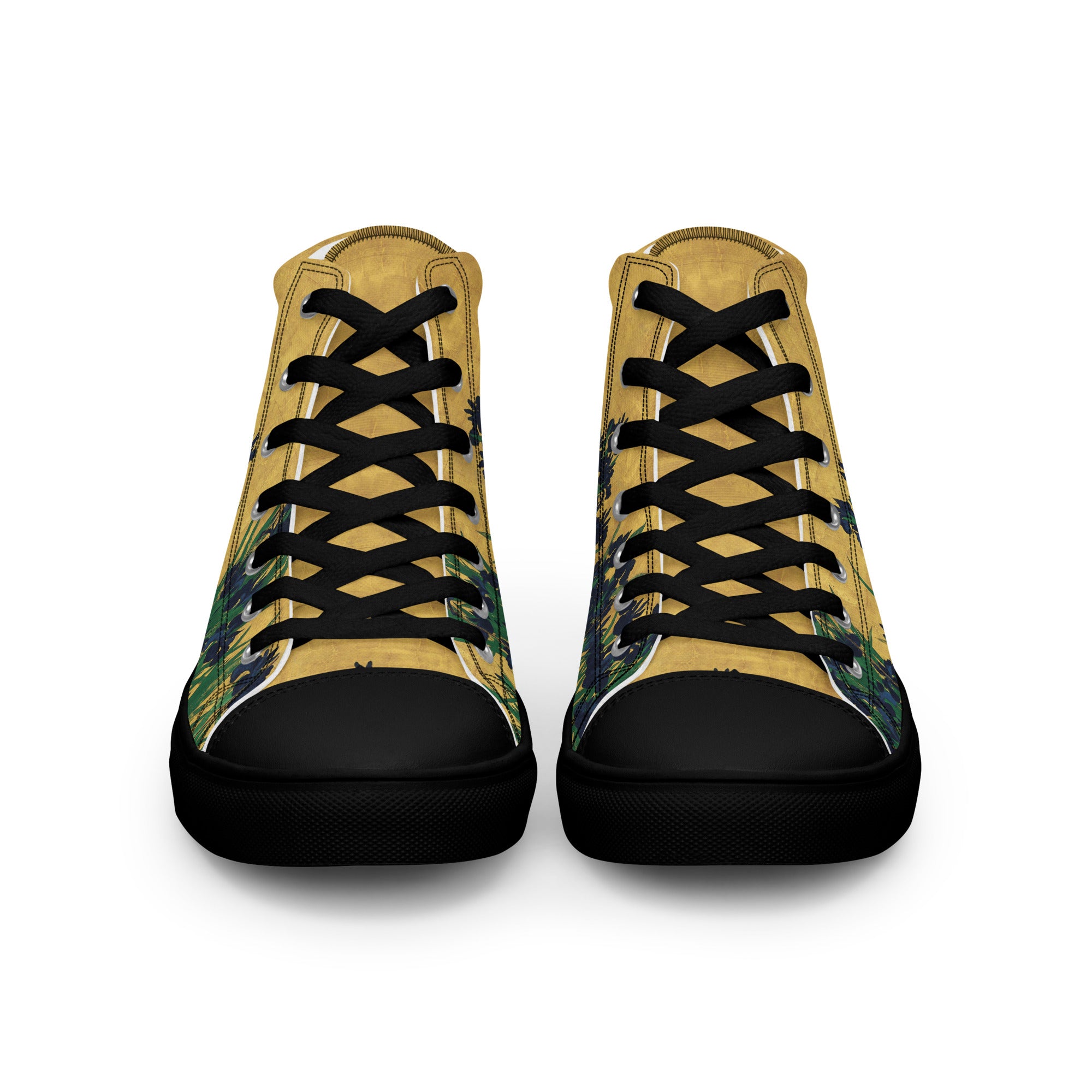 Ogata Kōrin ‘Irises’ High Top Shoes | Premium Art High Top Sneakers for Men