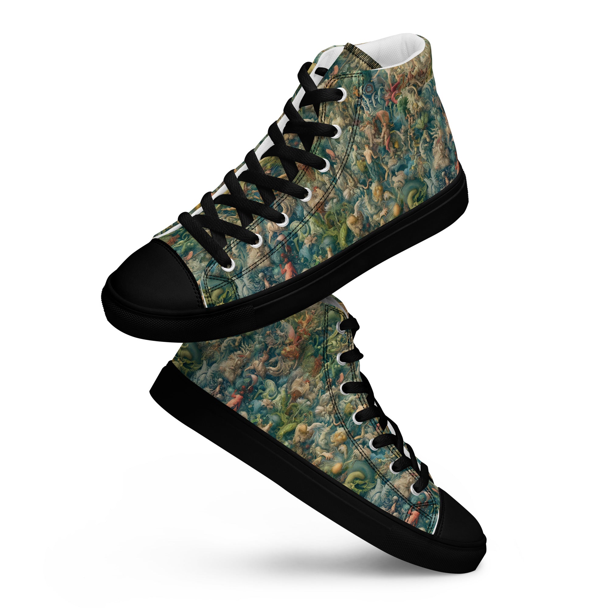 Hieronymus Bosch „Der Garten der Lüste“ High Top Schuhe | Hochwertige Art High Top Sneakers für Männer