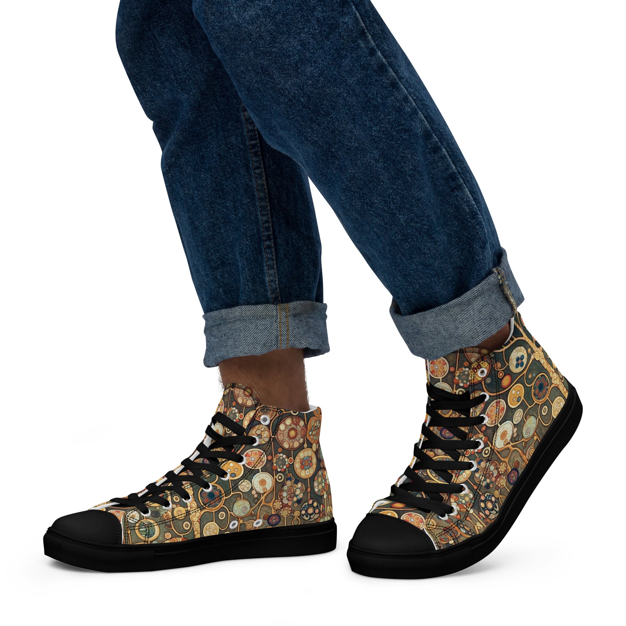 Gustav Klimt 'Apple Tree' High Top Shoes | Premium Art High Top Sneakers for Men