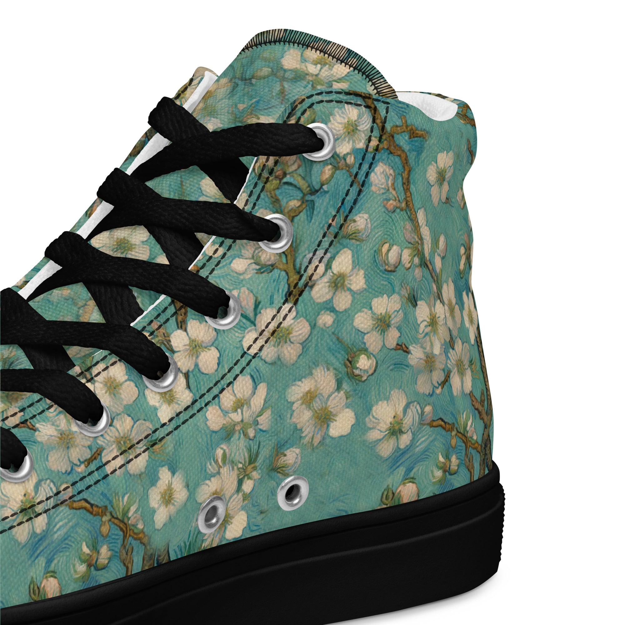 Vincent van Gogh „Mandelblüte“ High-Top-Schuhe | Hochwertige Art High-Top-Sneaker für Herren