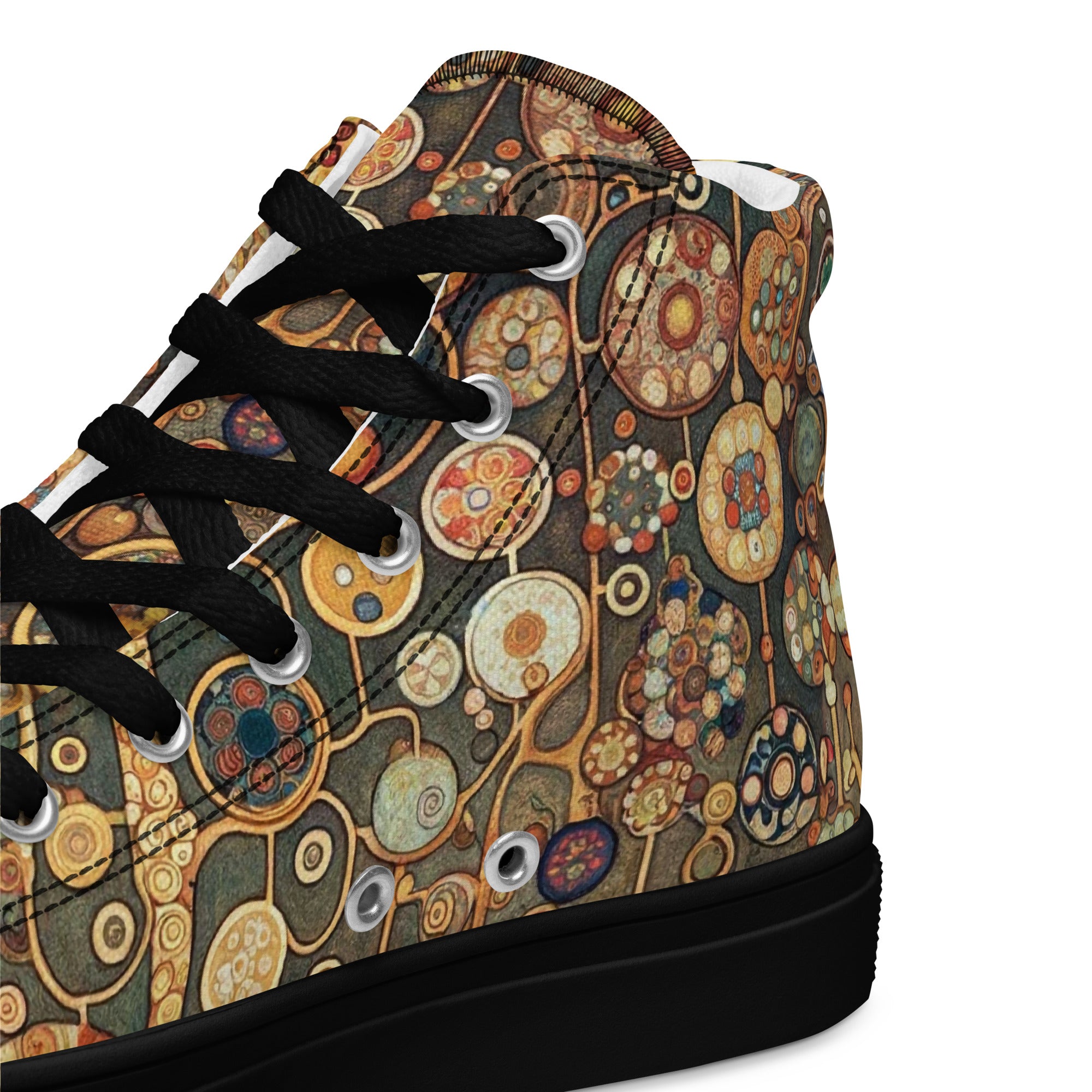 Gustav Klimt 'Apple Tree' High Top Shoes | Premium Art High Top Sneakers for Men