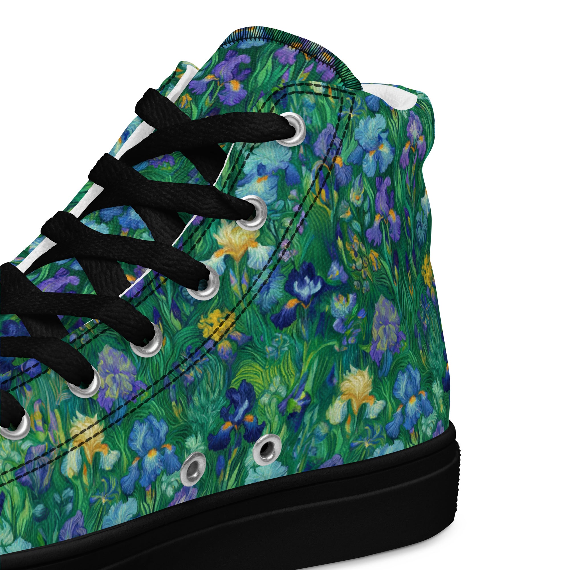 Vincent van Gogh 'Irises' High Top Shoes | Premium Art High Top Sneakers for Men