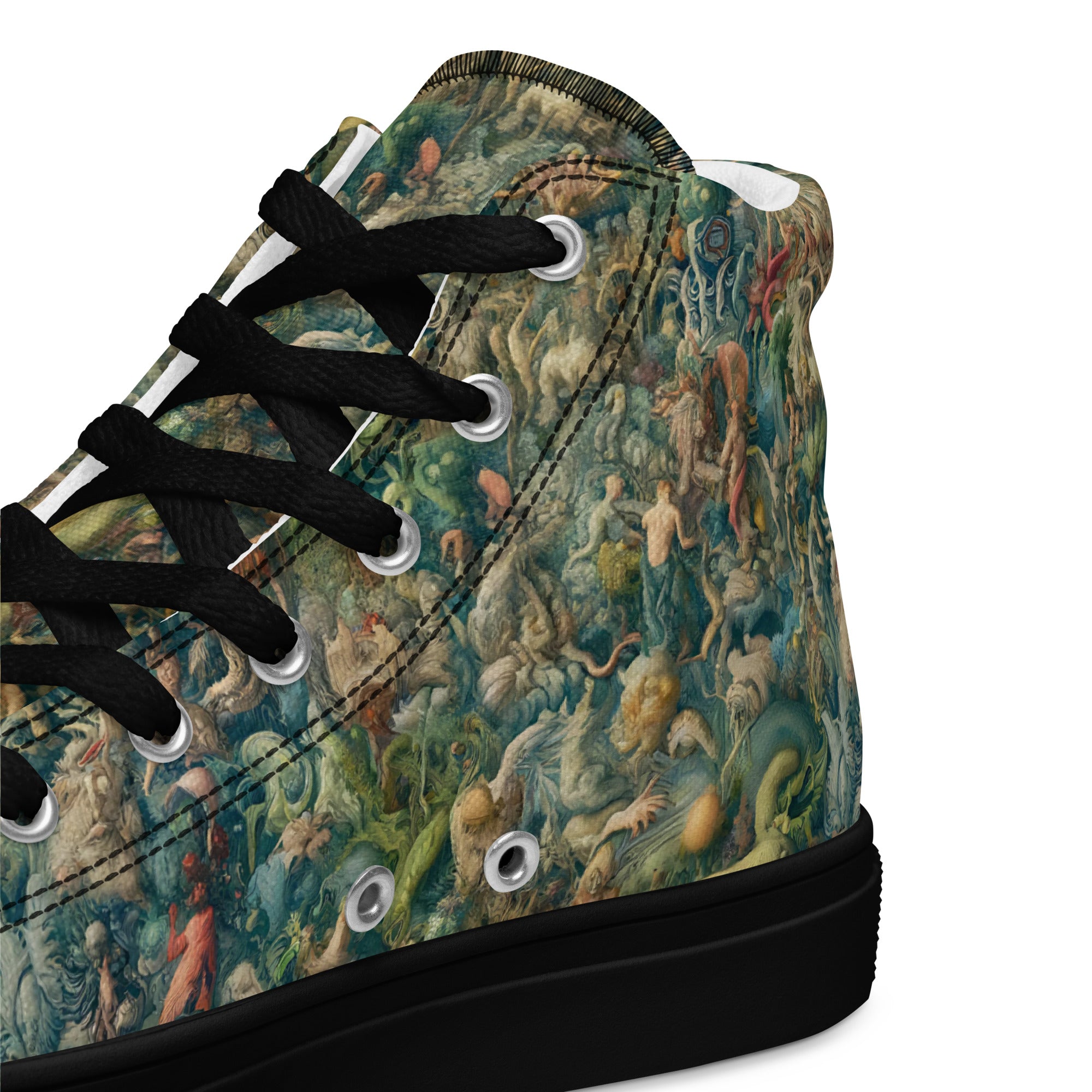 Hieronymus Bosch „Der Garten der Lüste“ High Top Schuhe | Hochwertige Art High Top Sneakers für Männer