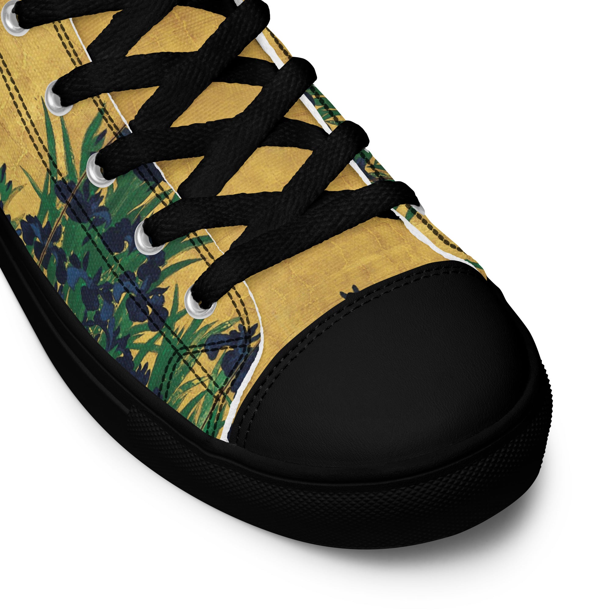 Ogata Kōrin ‘Irises’ High Top Shoes | Premium Art High Top Sneakers for Men