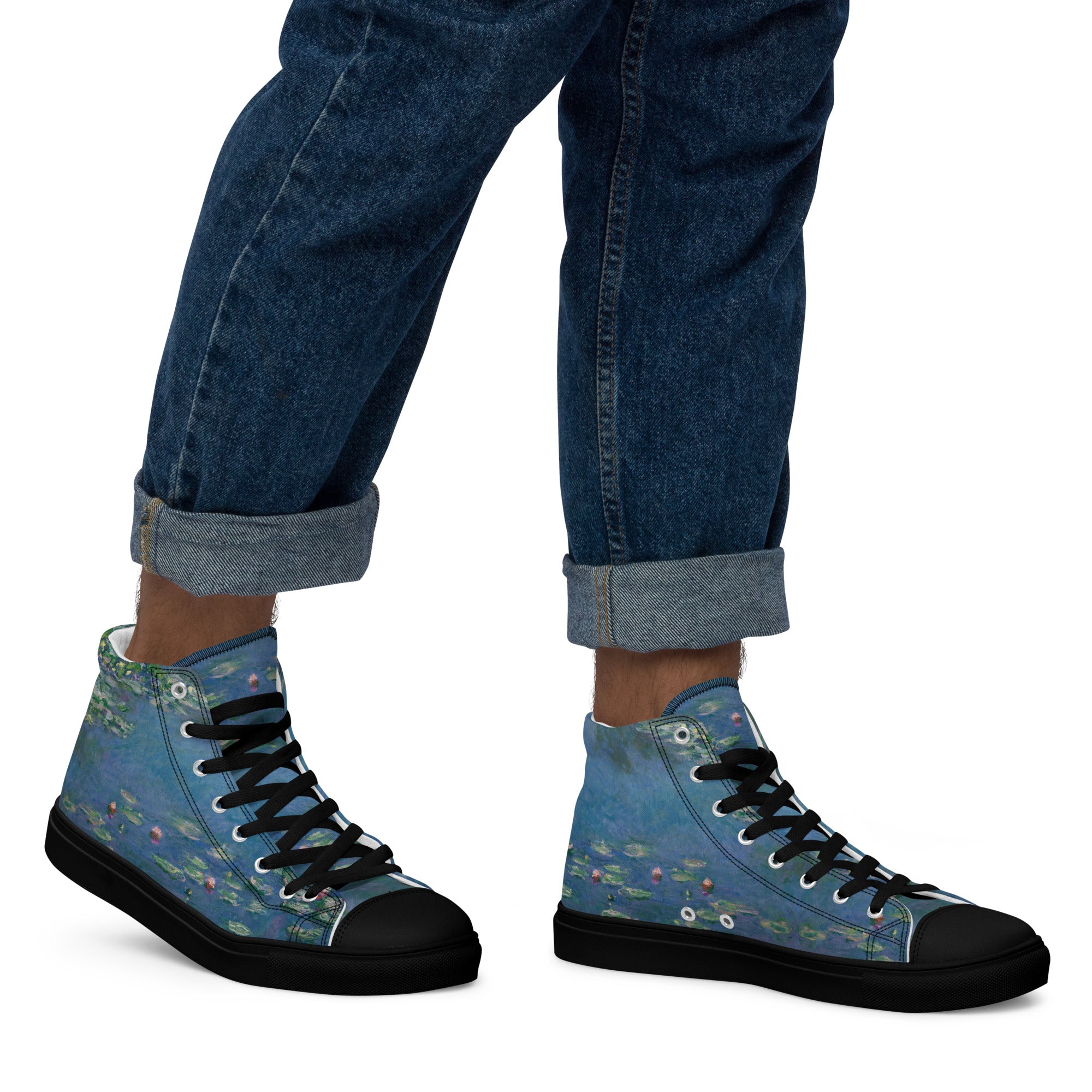 Claude Monet 'Water Lilies' High Top Shoes | Premium Art High Top Sneakers for Men