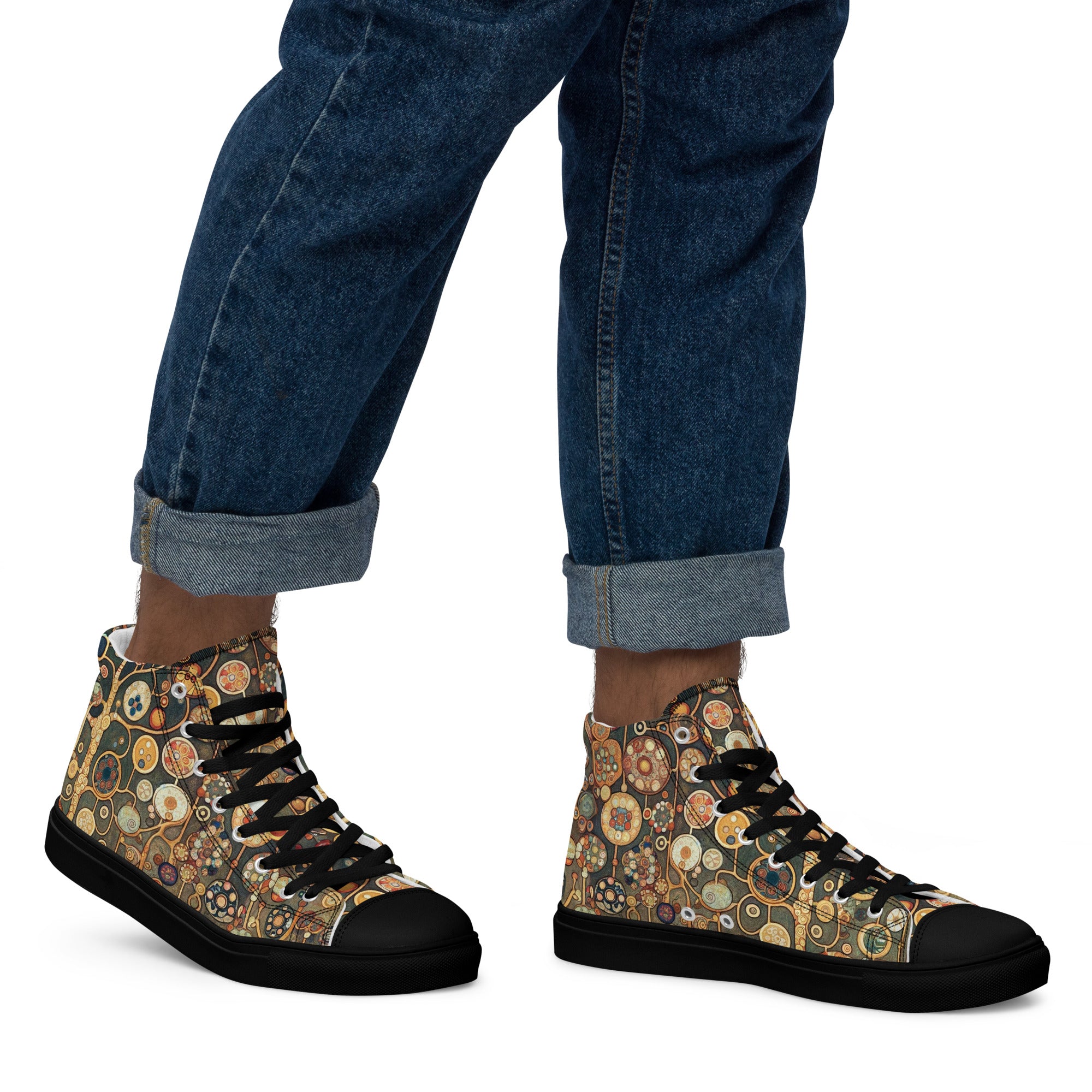 Gustav Klimt 'Apple Tree' High Top Shoes | Premium Art High Top Sneakers for Men