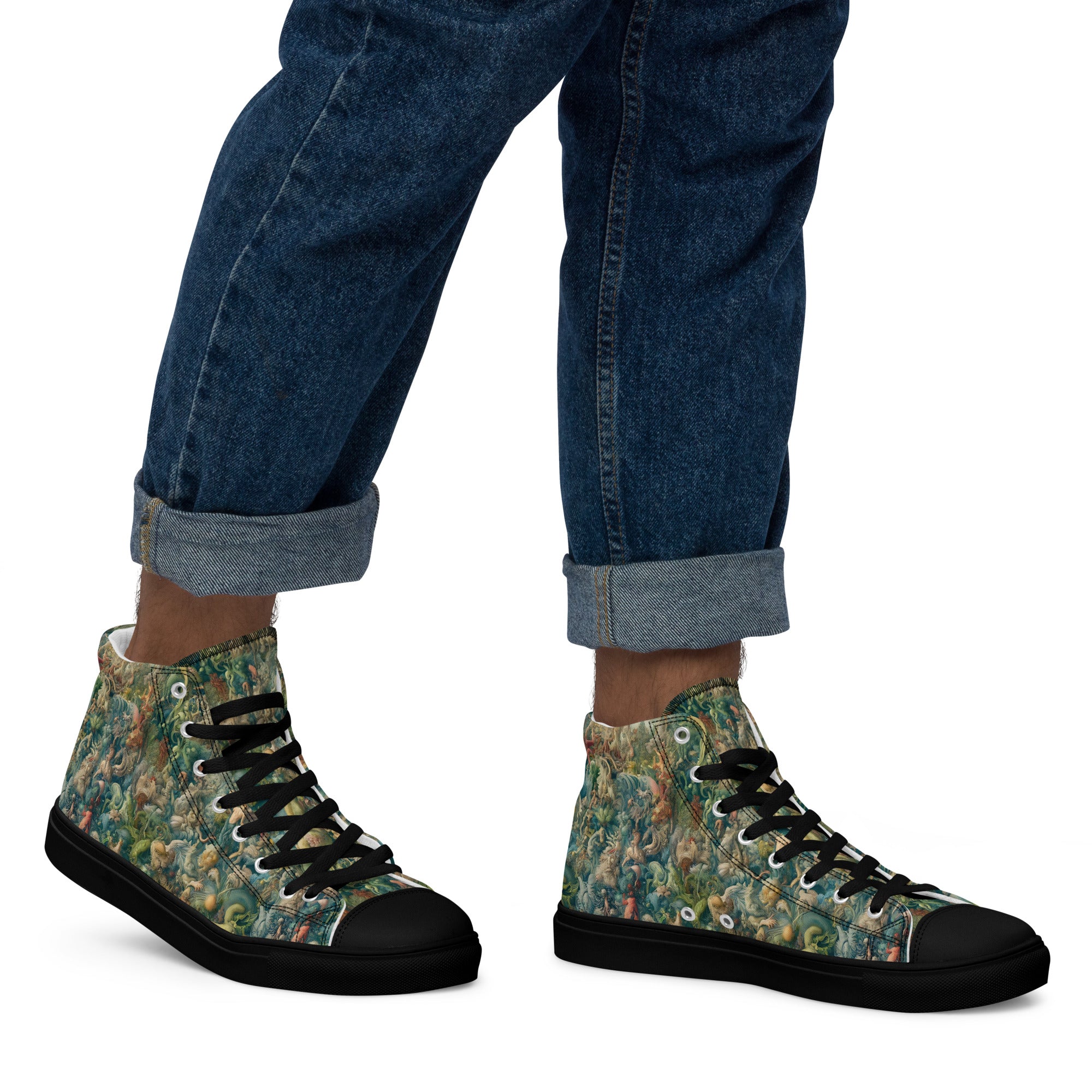 Hieronymus Bosch 'The Garden of Earthly Delights' High Top Shoes | Premium Art High Top Sneakers for Men