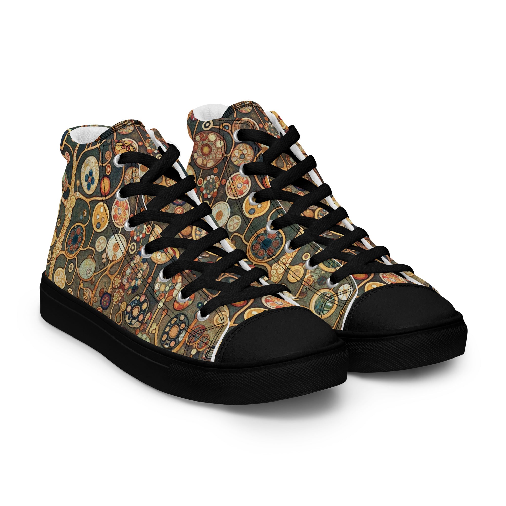 Gustav Klimt 'Apple Tree' High Top Shoes | Premium Art High Top Sneakers for Men