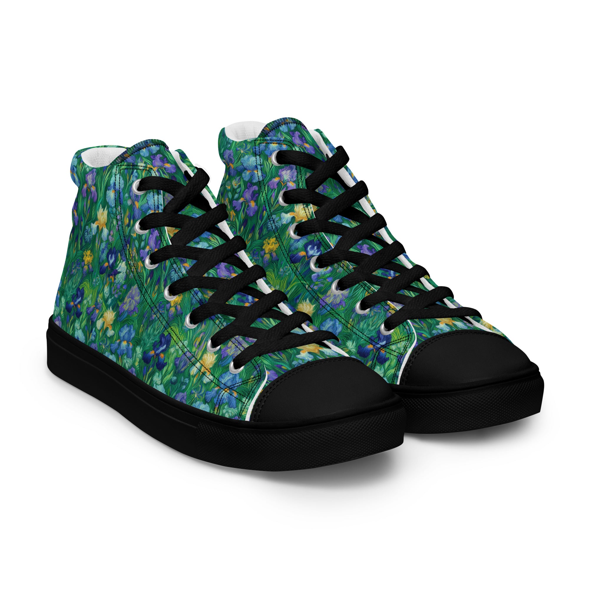 Vincent van Gogh 'Irises' High Top Shoes | Premium Art High Top Sneakers for Men