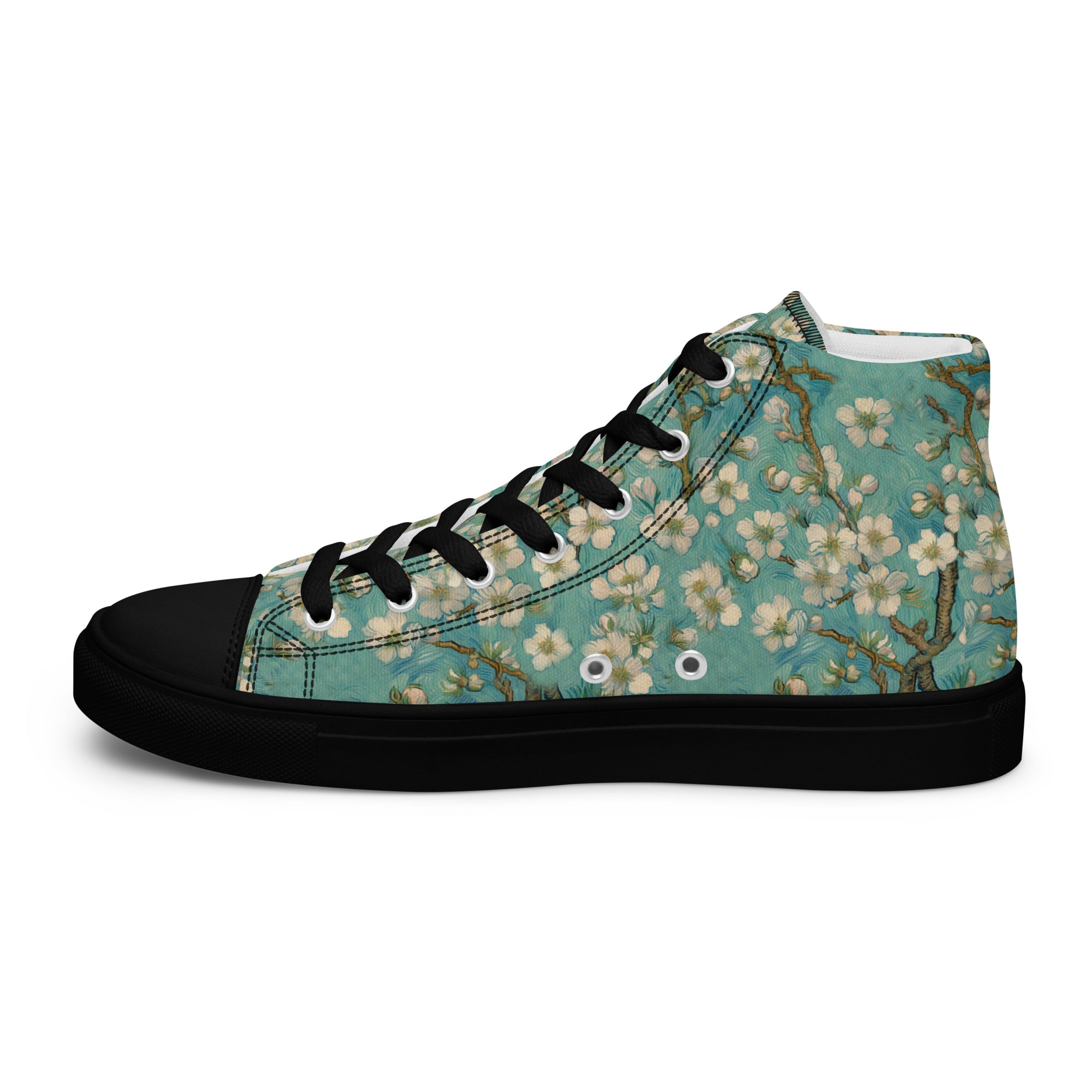 Vincent van Gogh „Mandelblüte“ High-Top-Schuhe | Hochwertige Art High-Top-Sneaker für Herren