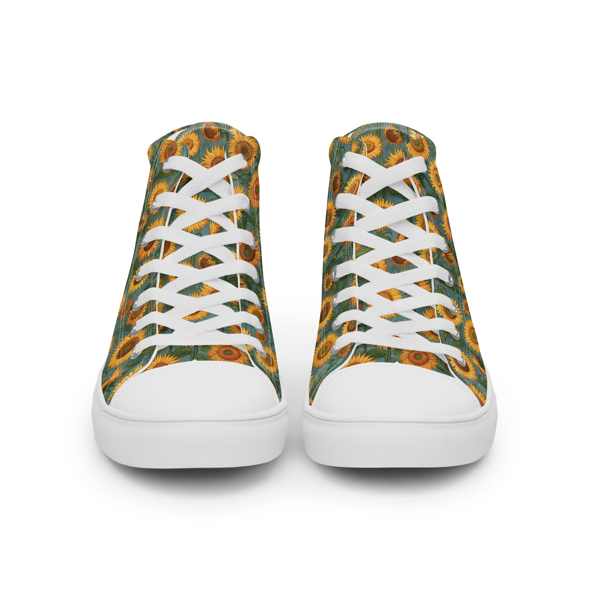 Vincent van Gogh „Sonnenblumen“ High-Top-Schuhe | Hochwertige Art High-Top-Sneaker für Männer