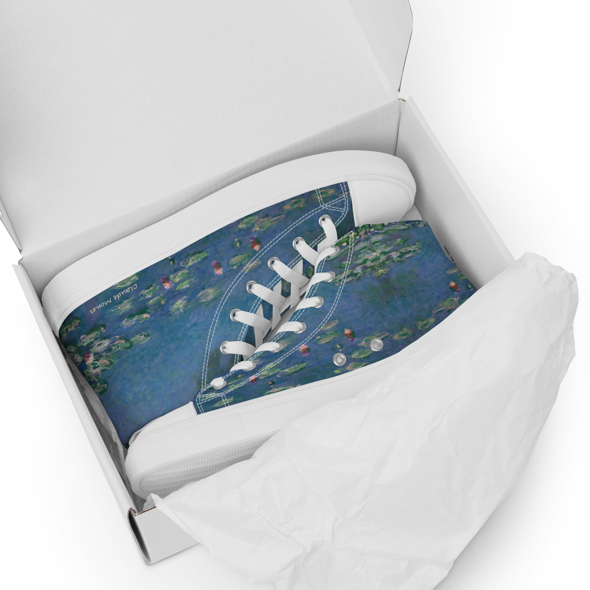 Claude Monet 'Water Lilies' High Top Shoes | Premium Art High Top Sneakers for Men