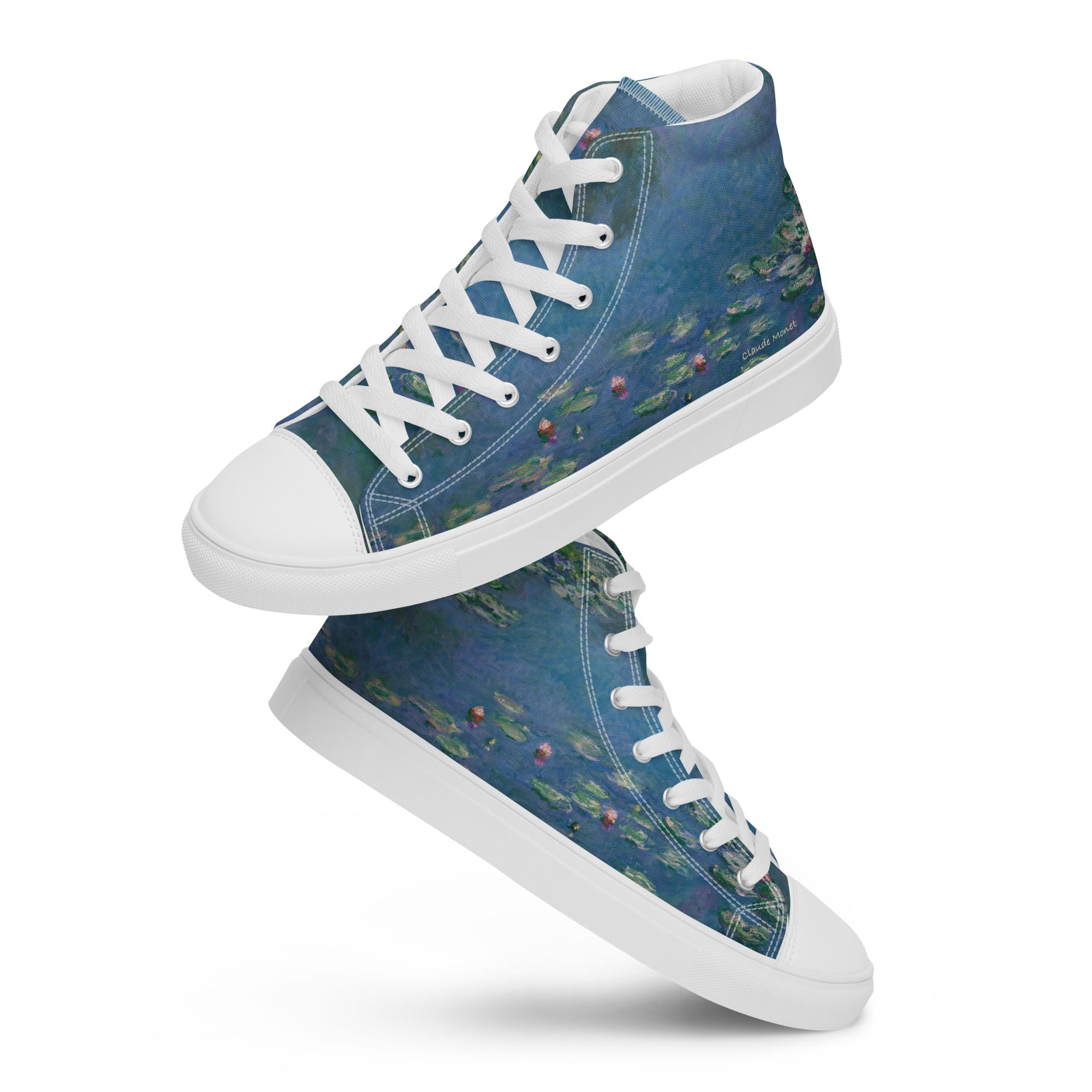 Claude Monet 'Water Lilies' High Top Shoes | Premium Art High Top Sneakers for Men