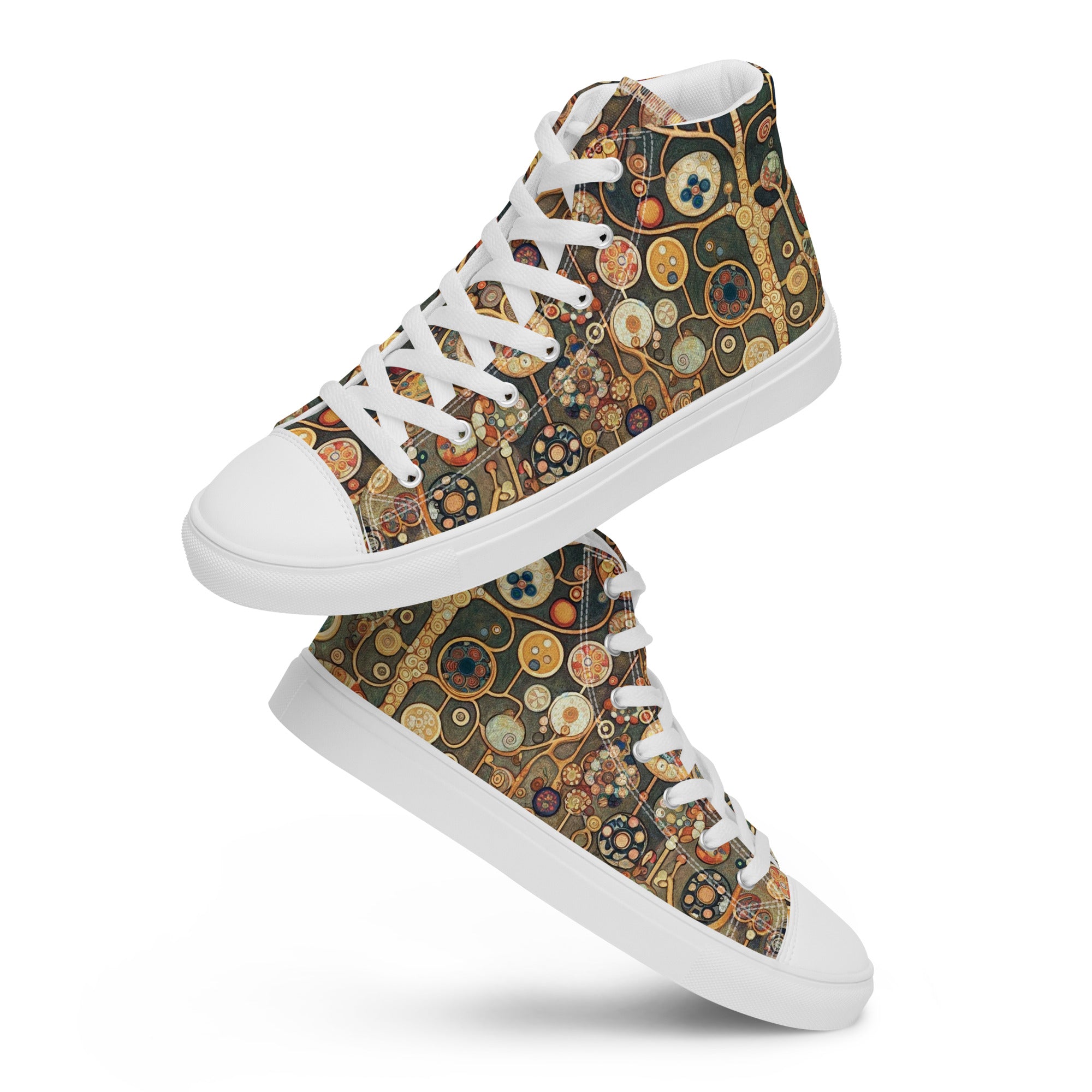 Gustav Klimt 'Apple Tree' High Top Shoes | Premium Art High Top Sneakers for Men