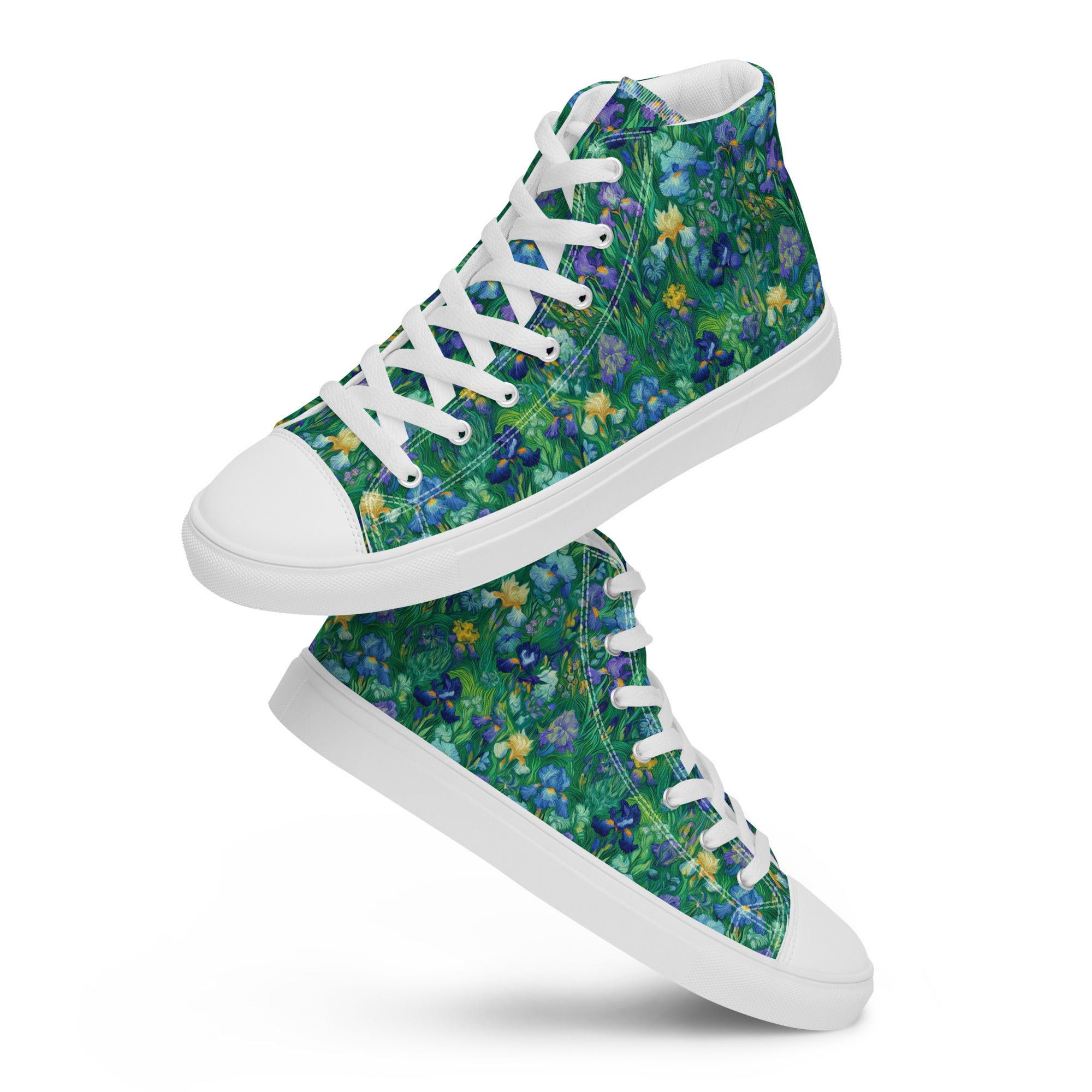 Vincent van Gogh 'Irises' High Top Shoes | Premium Art High Top Sneakers for Men