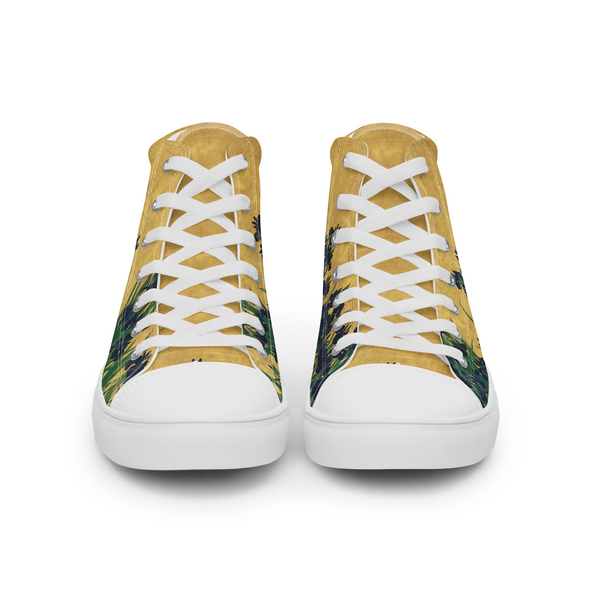 Ogata Kōrin ‘Irises’ High Top Shoes | Premium Art High Top Sneakers for Men