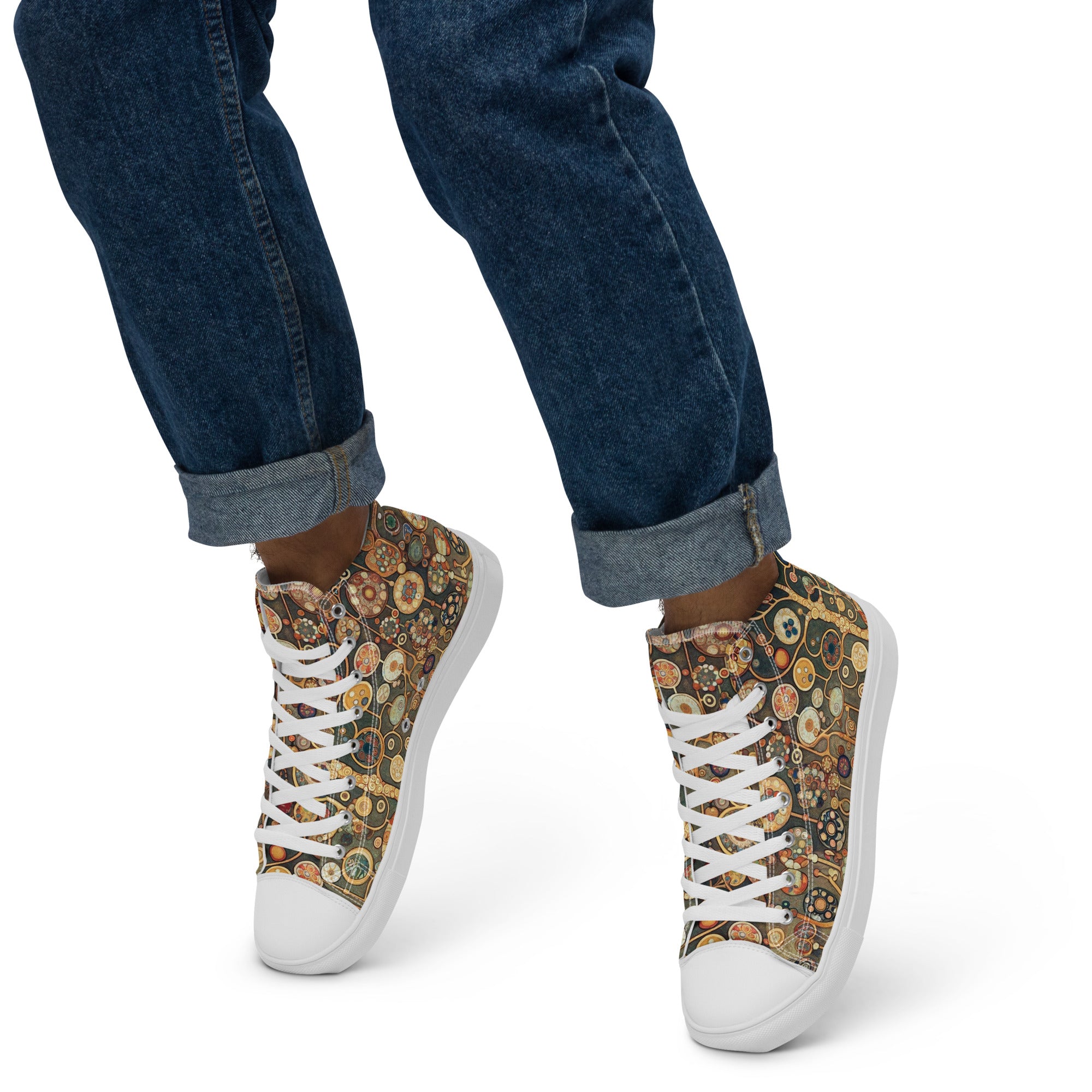 Gustav Klimt 'Apple Tree' High Top Shoes | Premium Art High Top Sneakers for Men