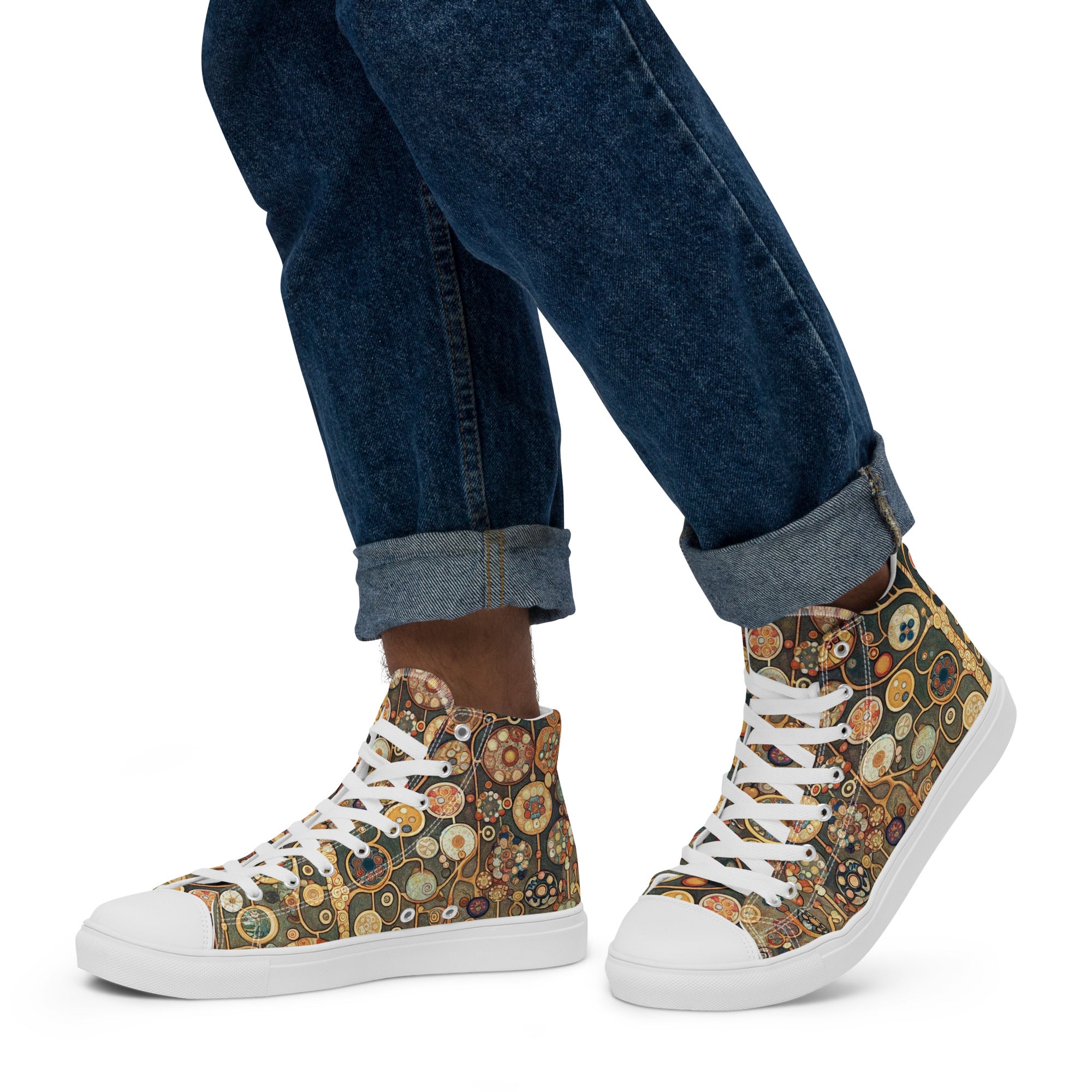 Gustav Klimt „Apfelbaum“ High Top Schuhe | Hochwertige Art High Top Sneakers für Herren