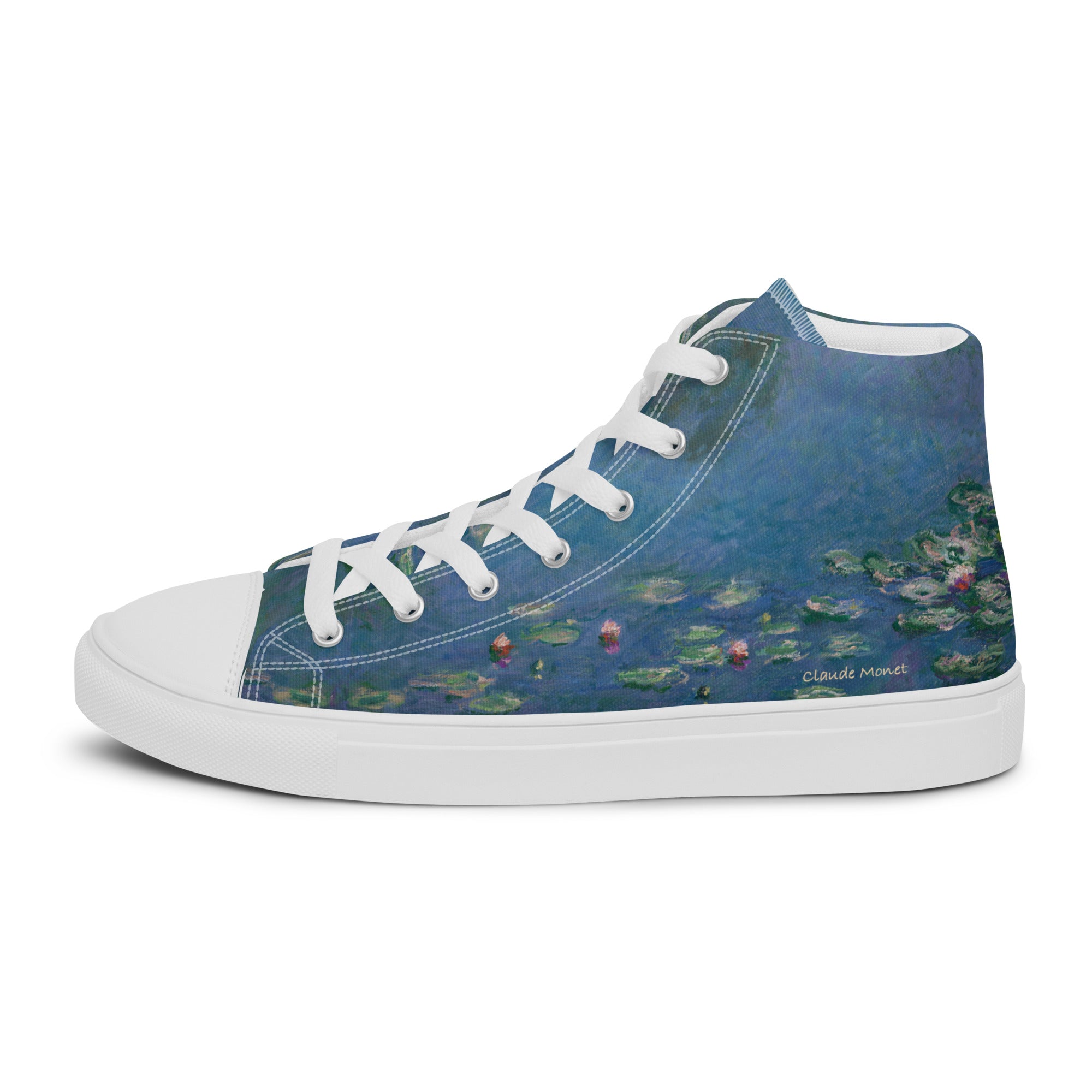 Claude Monet 'Water Lilies' High Top Shoes | Premium Art High Top Sneakers for Men