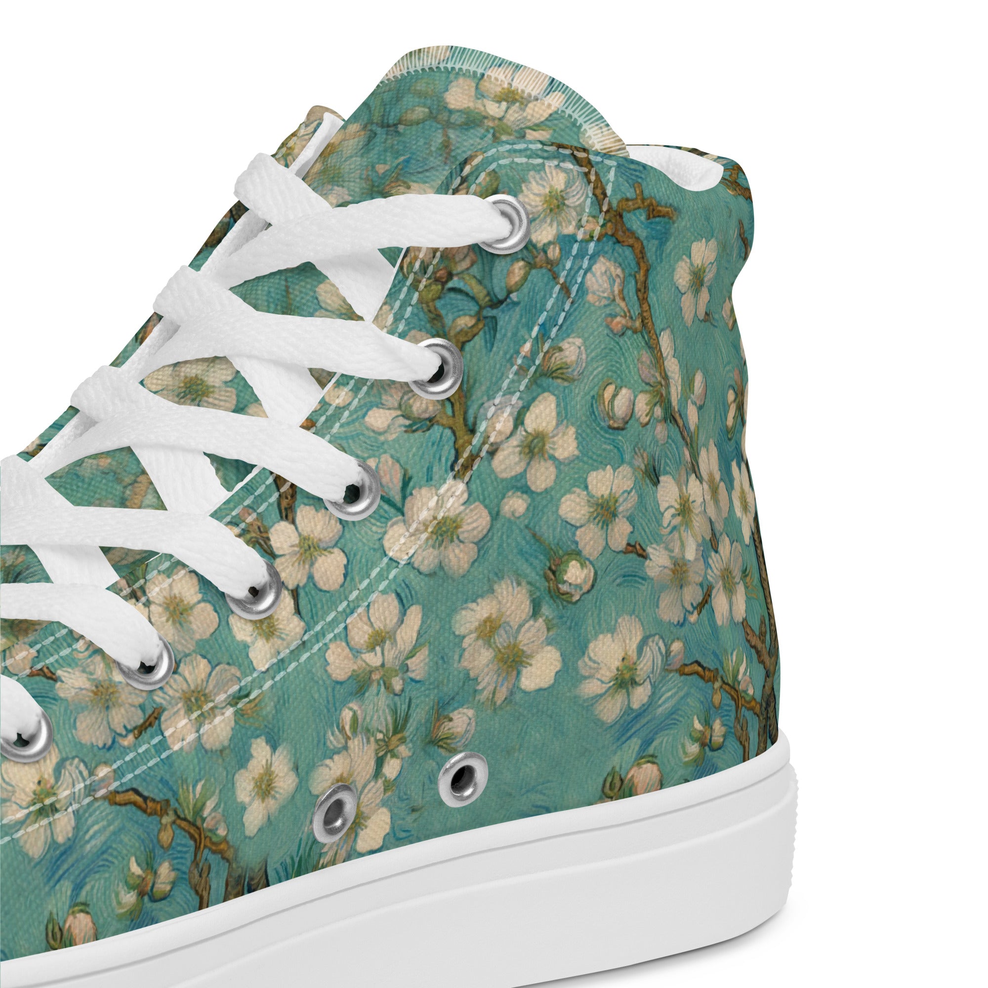 Vincent van Gogh „Mandelblüte“ High-Top-Schuhe | Hochwertige Art High-Top-Sneaker für Herren