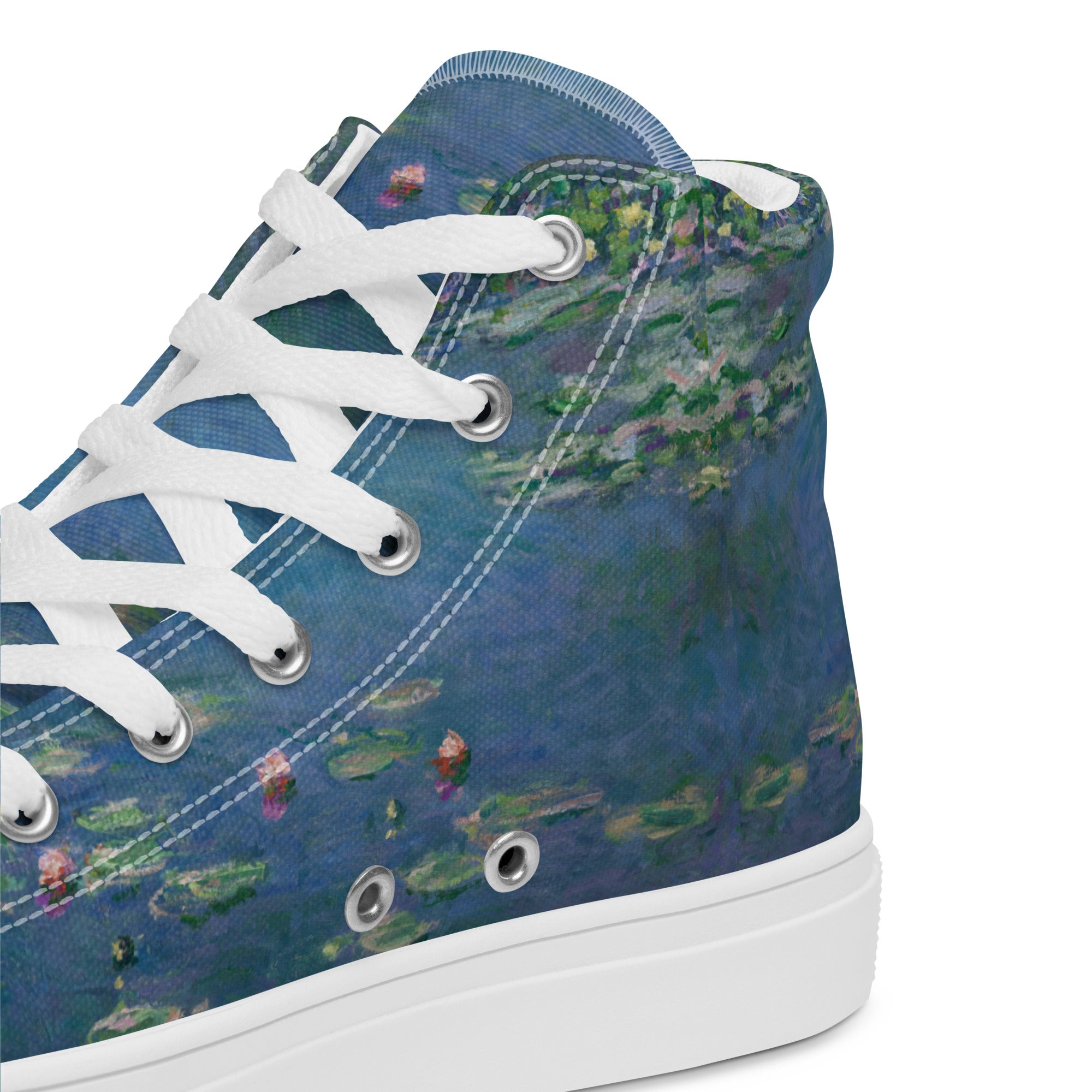 Claude Monet 'Water Lilies' High Top Shoes | Premium Art High Top Sneakers for Men