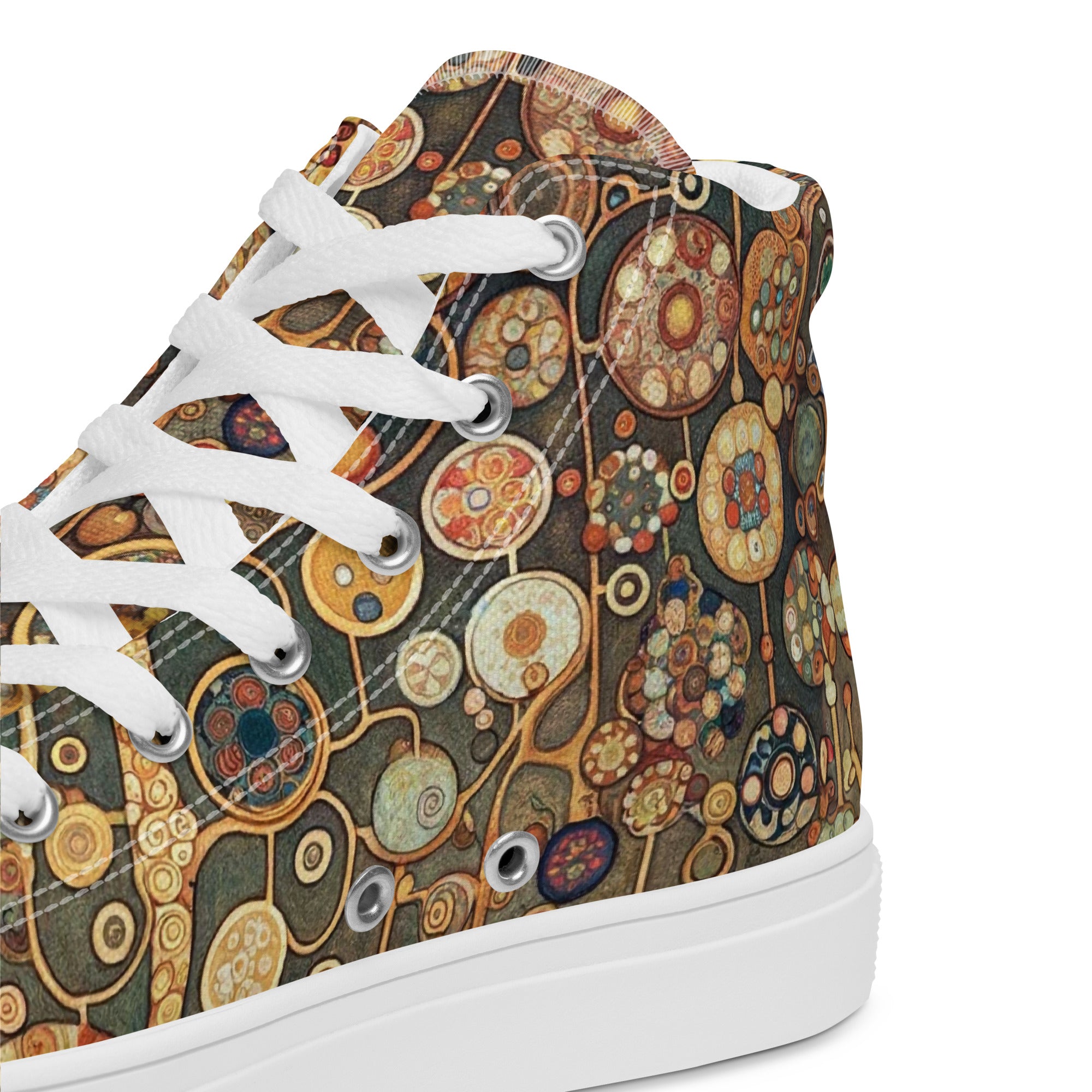 Gustav Klimt 'Apple Tree' High Top Shoes | Premium Art High Top Sneakers for Men