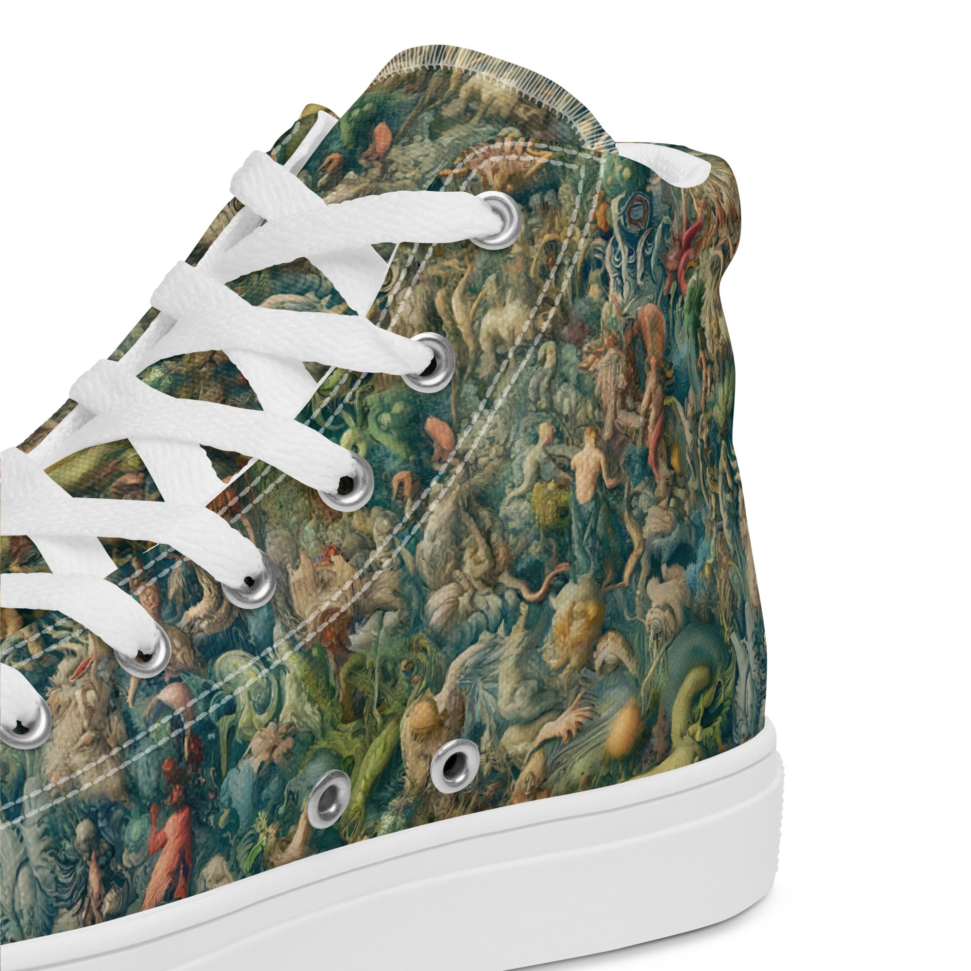 Hieronymus Bosch „Der Garten der Lüste“ High Top Schuhe | Hochwertige Art High Top Sneakers für Männer