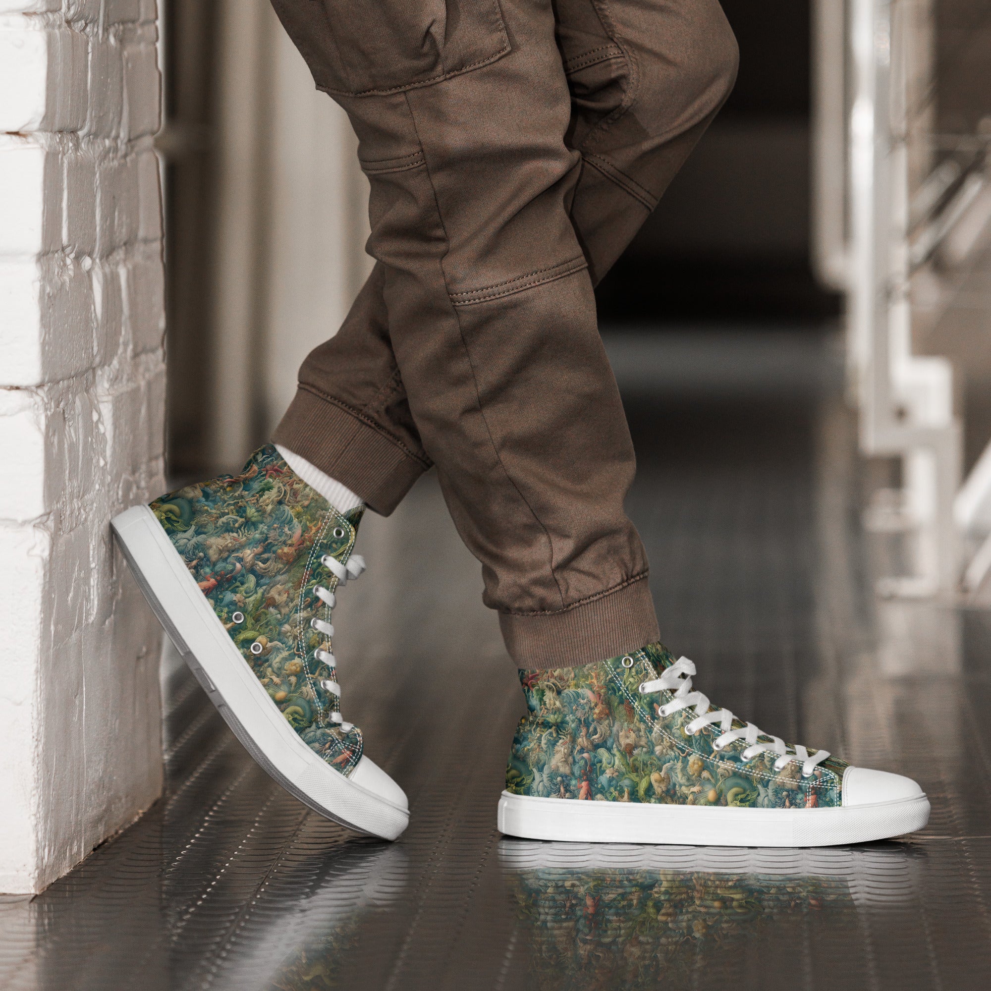 Hieronymus Bosch 'The Garden of Earthly Delights' High Top Shoes | Premium Art High Top Sneakers for Men