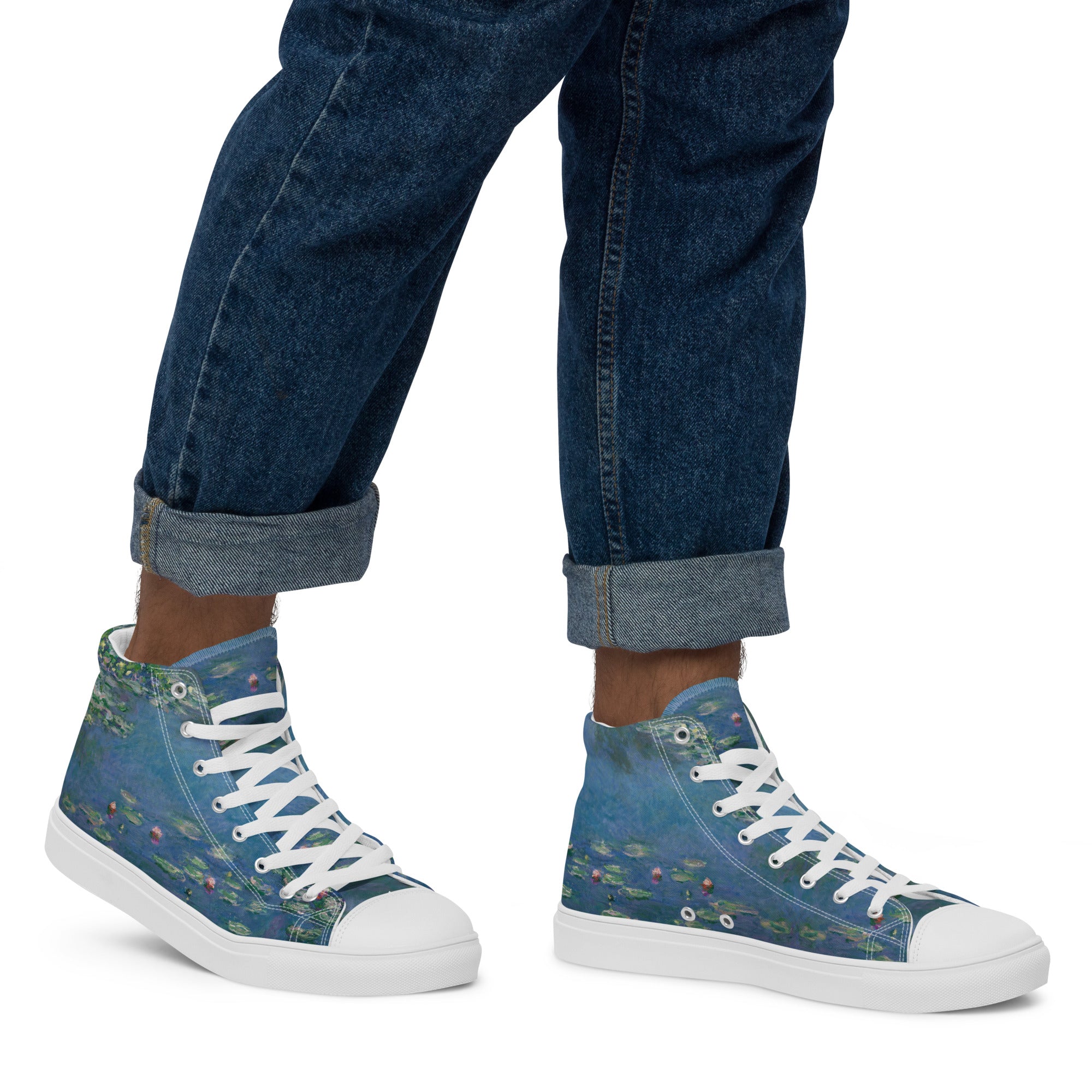 Claude Monet 'Water Lilies' High Top Shoes | Premium Art High Top Sneakers for Men