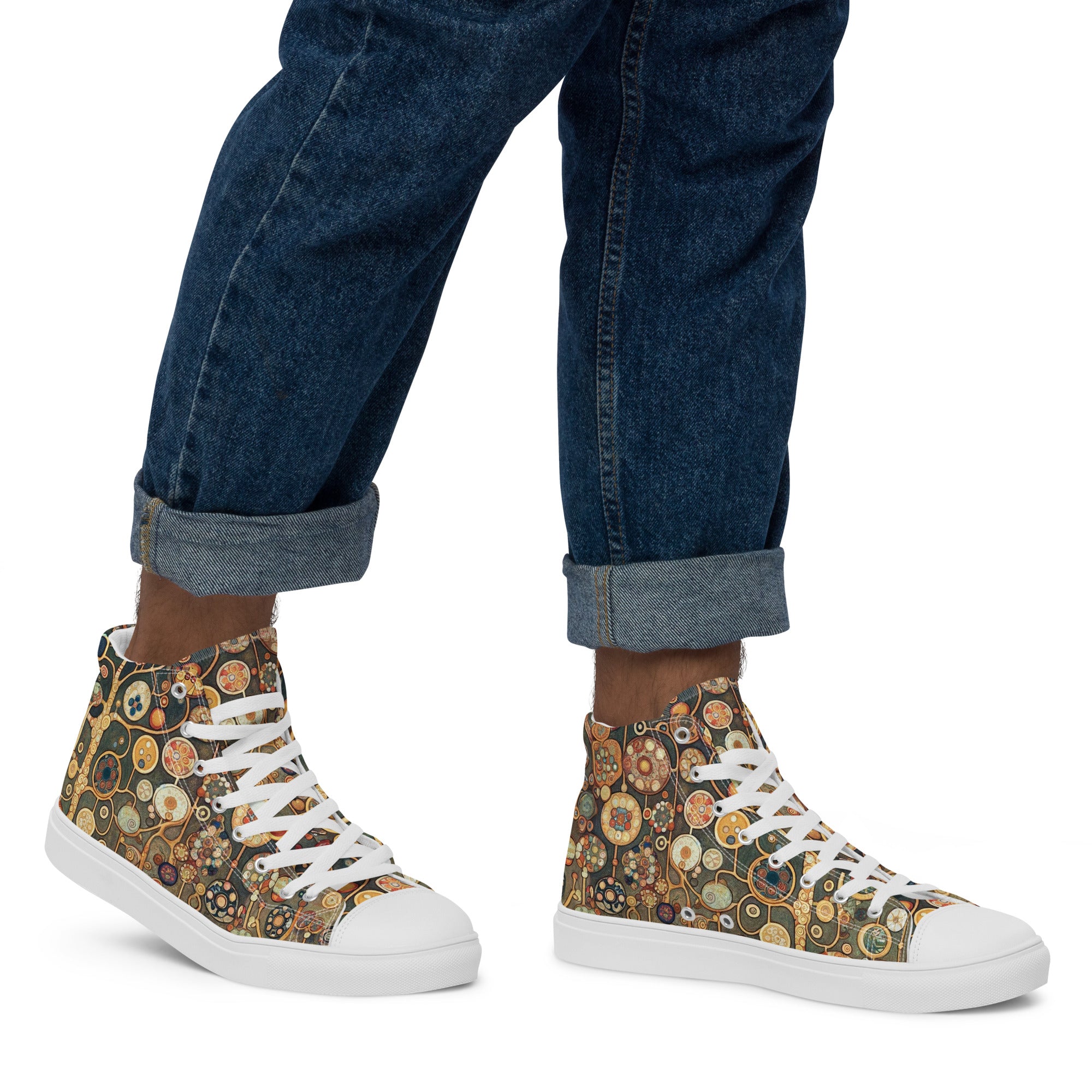 Gustav Klimt „Apfelbaum“ High Top Schuhe | Hochwertige Art High Top Sneakers für Herren