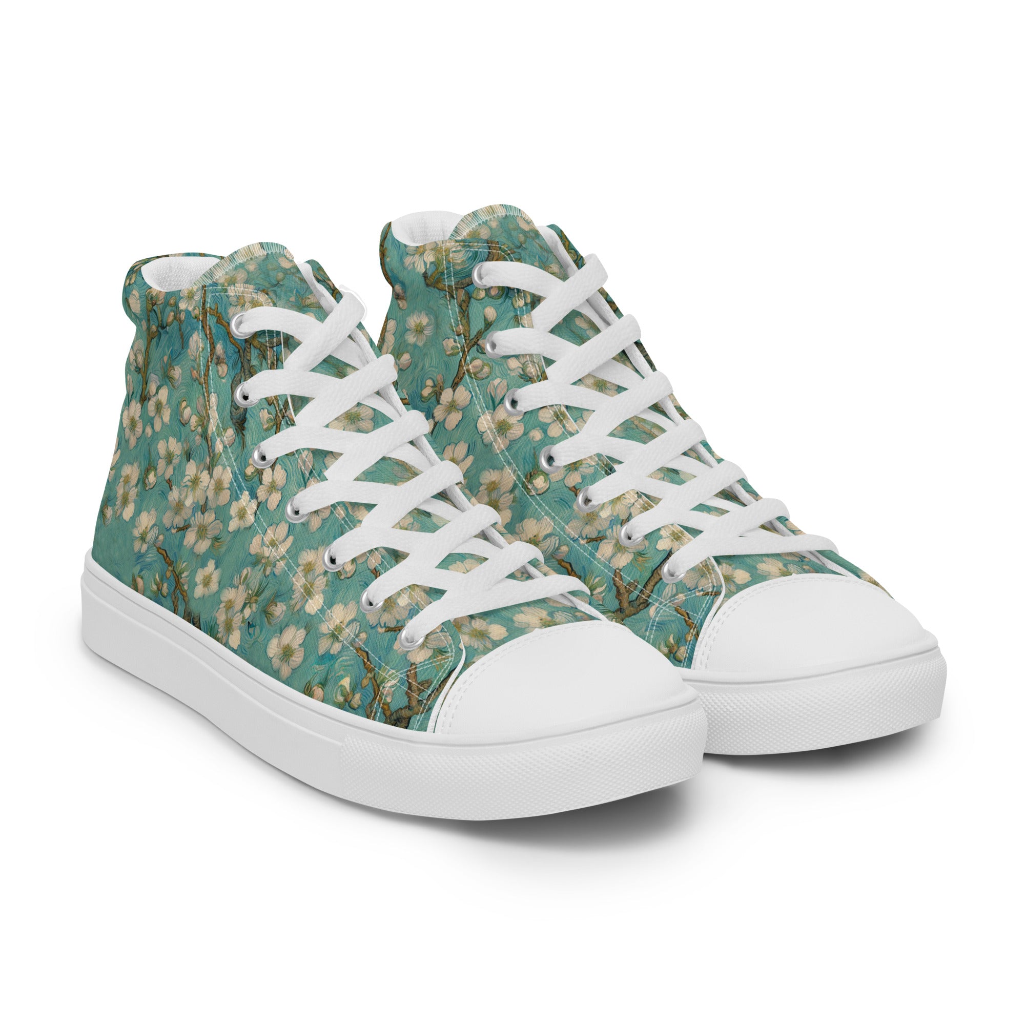 Vincent van Gogh „Mandelblüte“ High-Top-Schuhe | Hochwertige Art High-Top-Sneaker für Herren