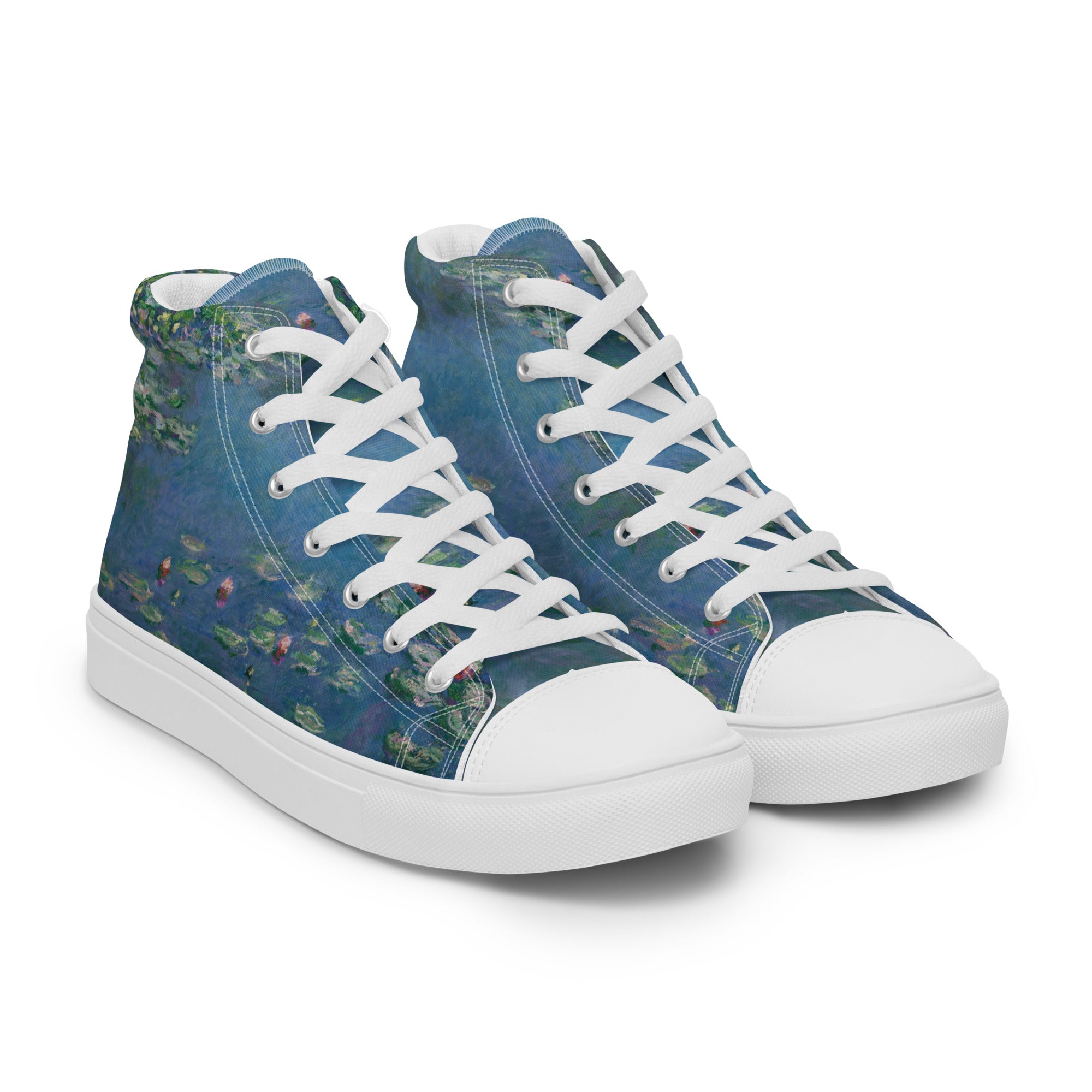 Claude Monet 'Water Lilies' High Top Shoes | Premium Art High Top Sneakers for Men