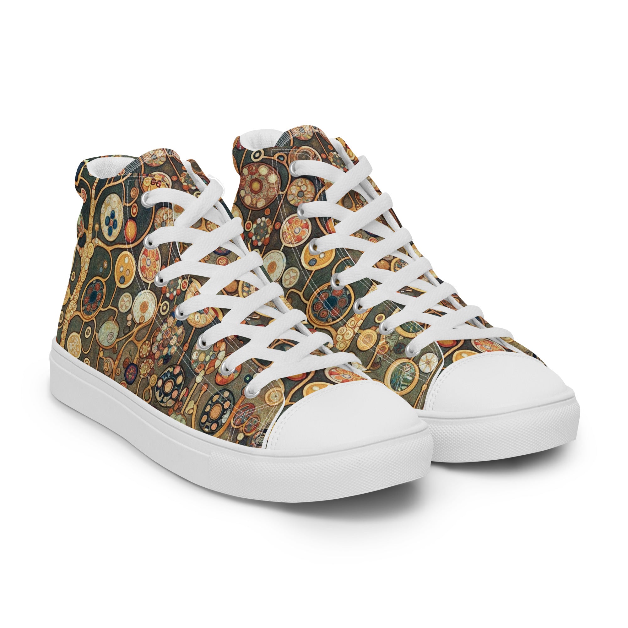 Gustav Klimt 'Apple Tree' High Top Shoes | Premium Art High Top Sneakers for Men