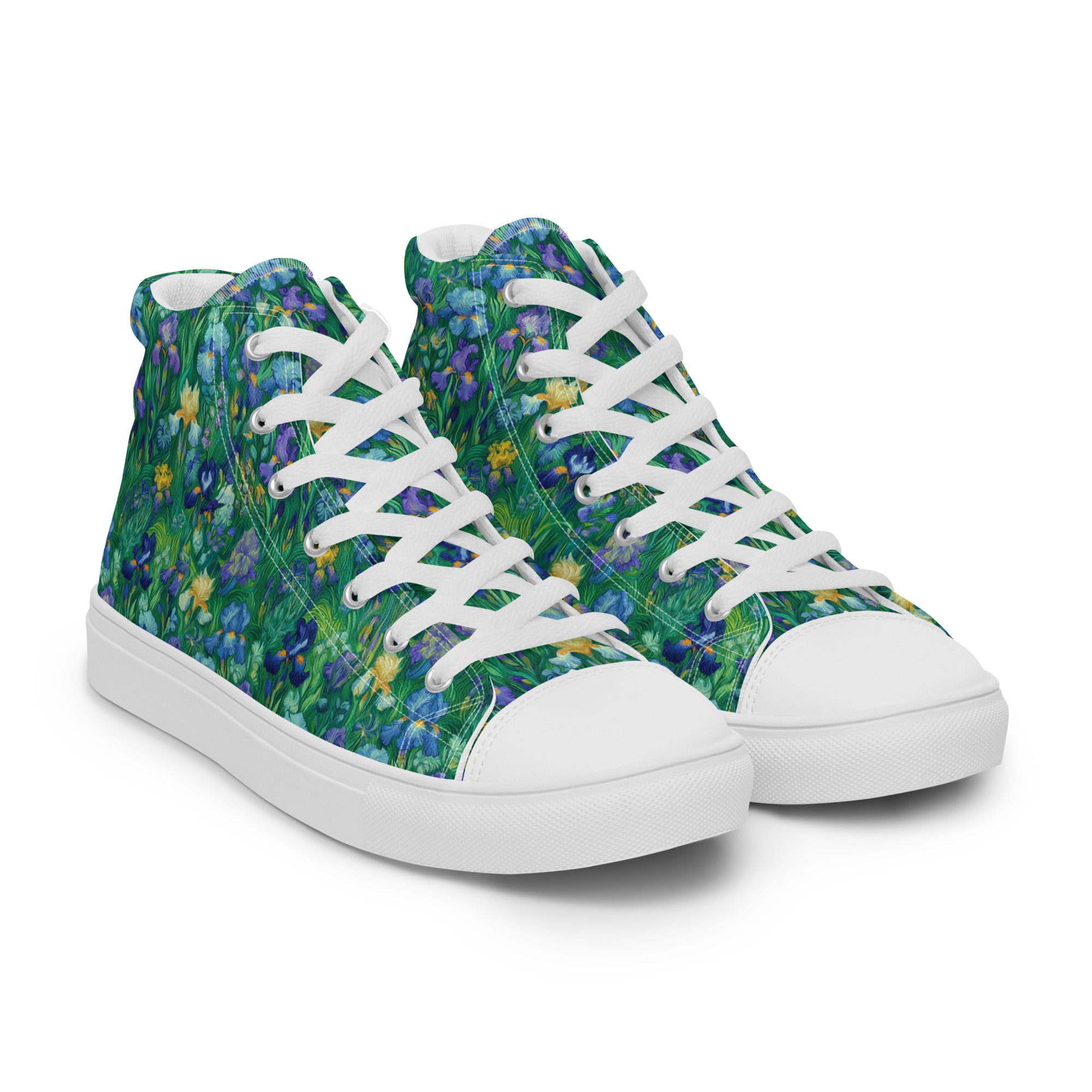 Vincent van Gogh 'Irises' High Top Shoes | Premium Art High Top Sneakers for Men