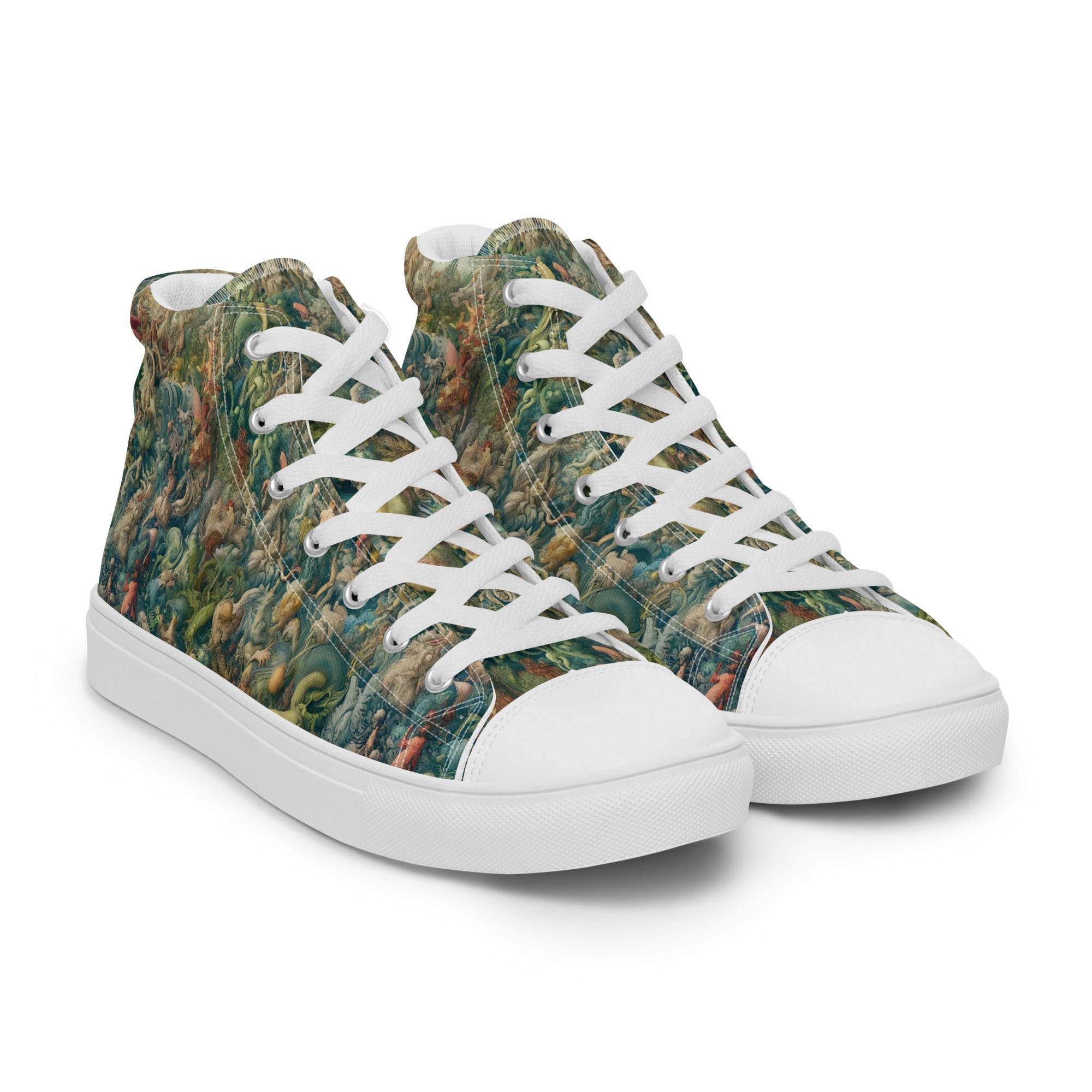 Hieronymus Bosch „Der Garten der Lüste“ High Top Schuhe | Hochwertige Art High Top Sneakers für Männer