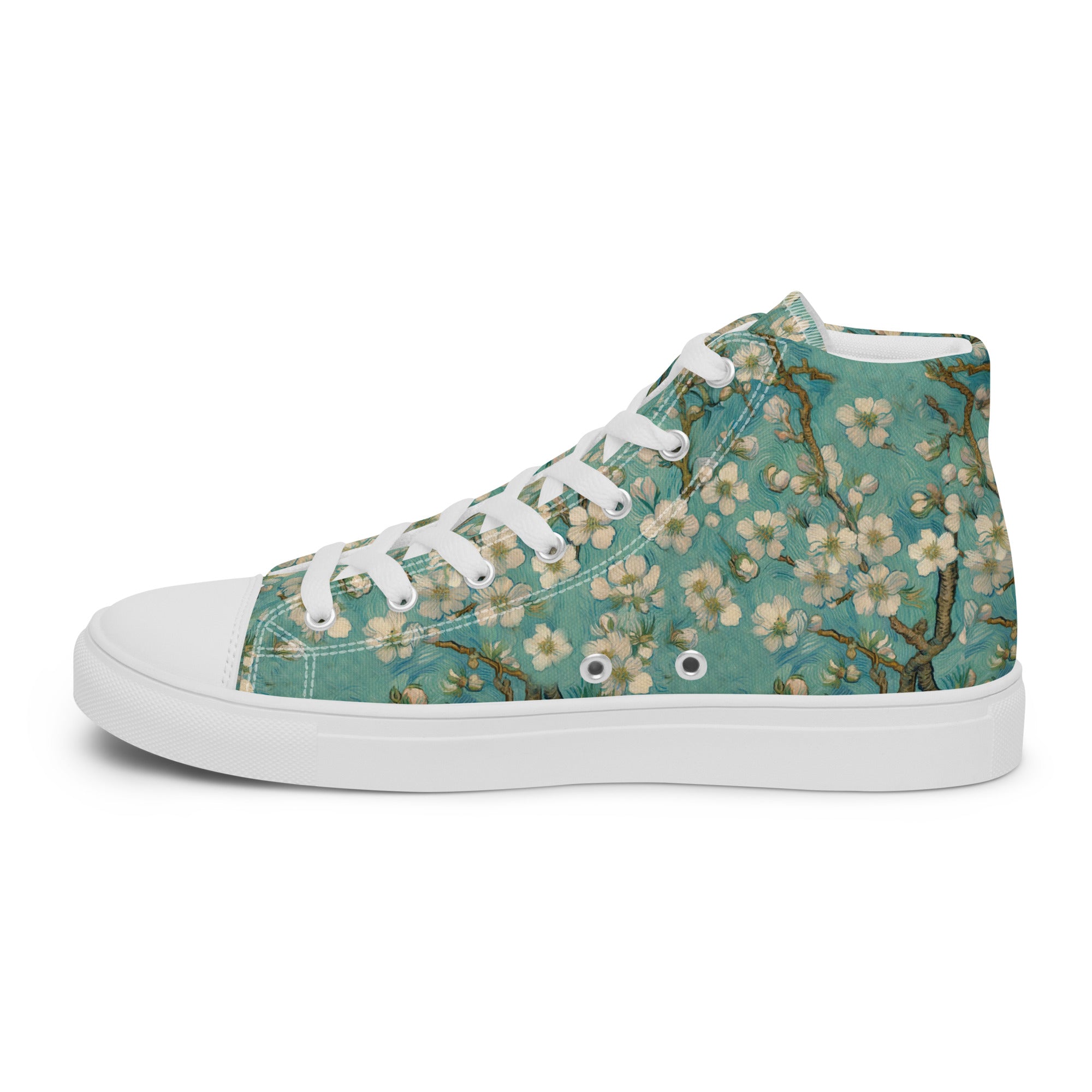 Vincent van Gogh „Mandelblüte“ High-Top-Schuhe | Hochwertige Art High-Top-Sneaker für Herren