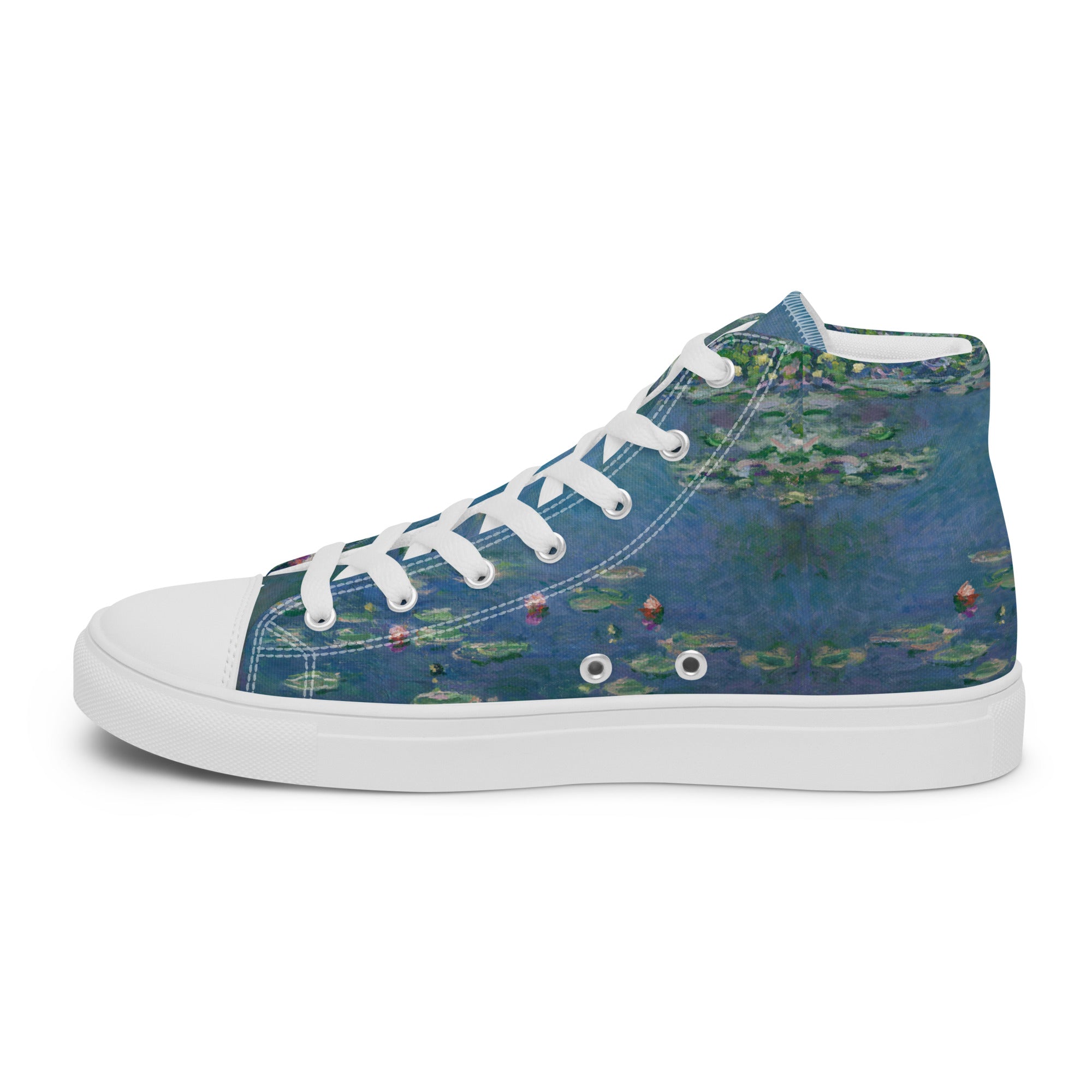 Claude Monet 'Water Lilies' High Top Shoes | Premium Art High Top Sneakers for Men