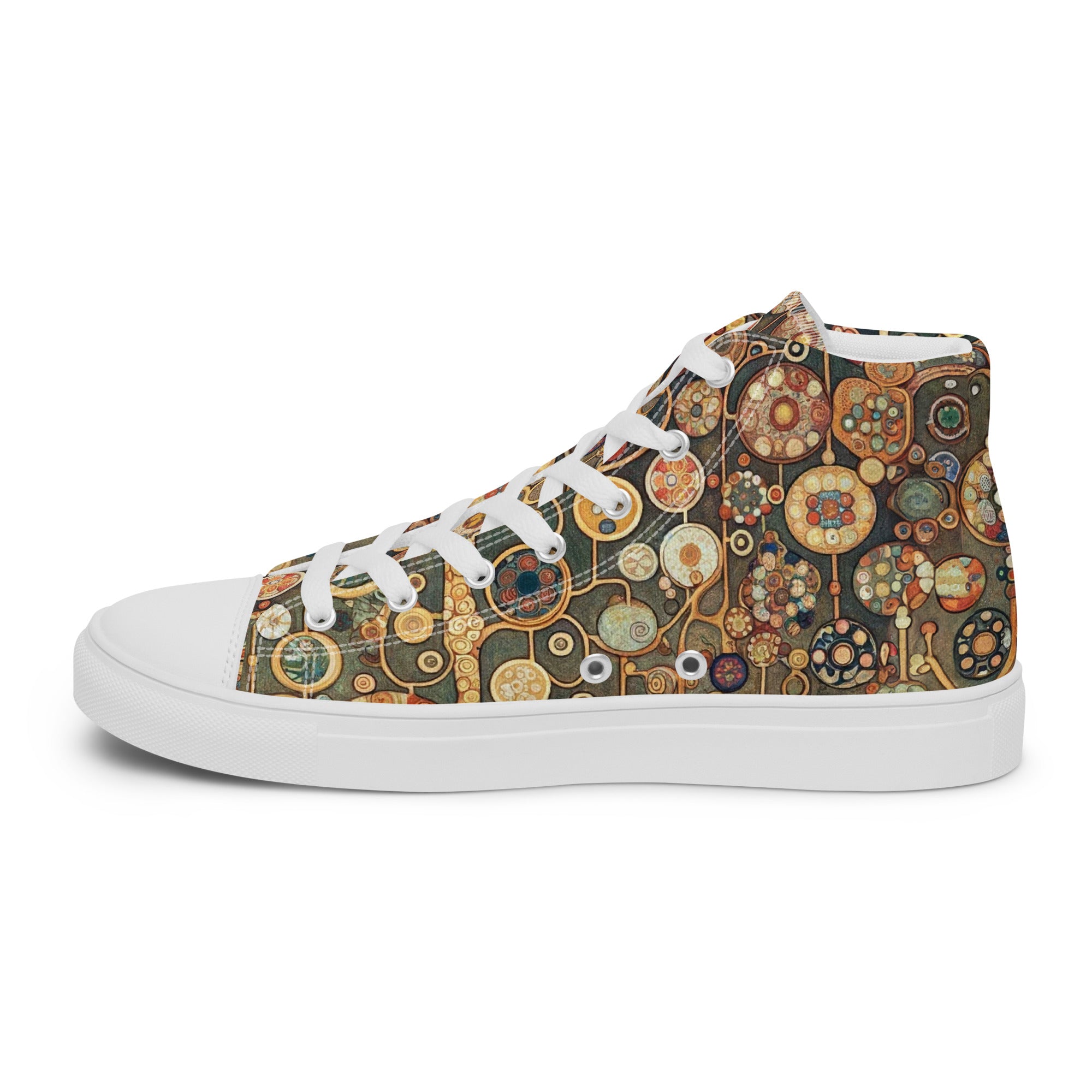 Gustav Klimt 'Apple Tree' High Top Shoes | Premium Art High Top Sneakers for Men