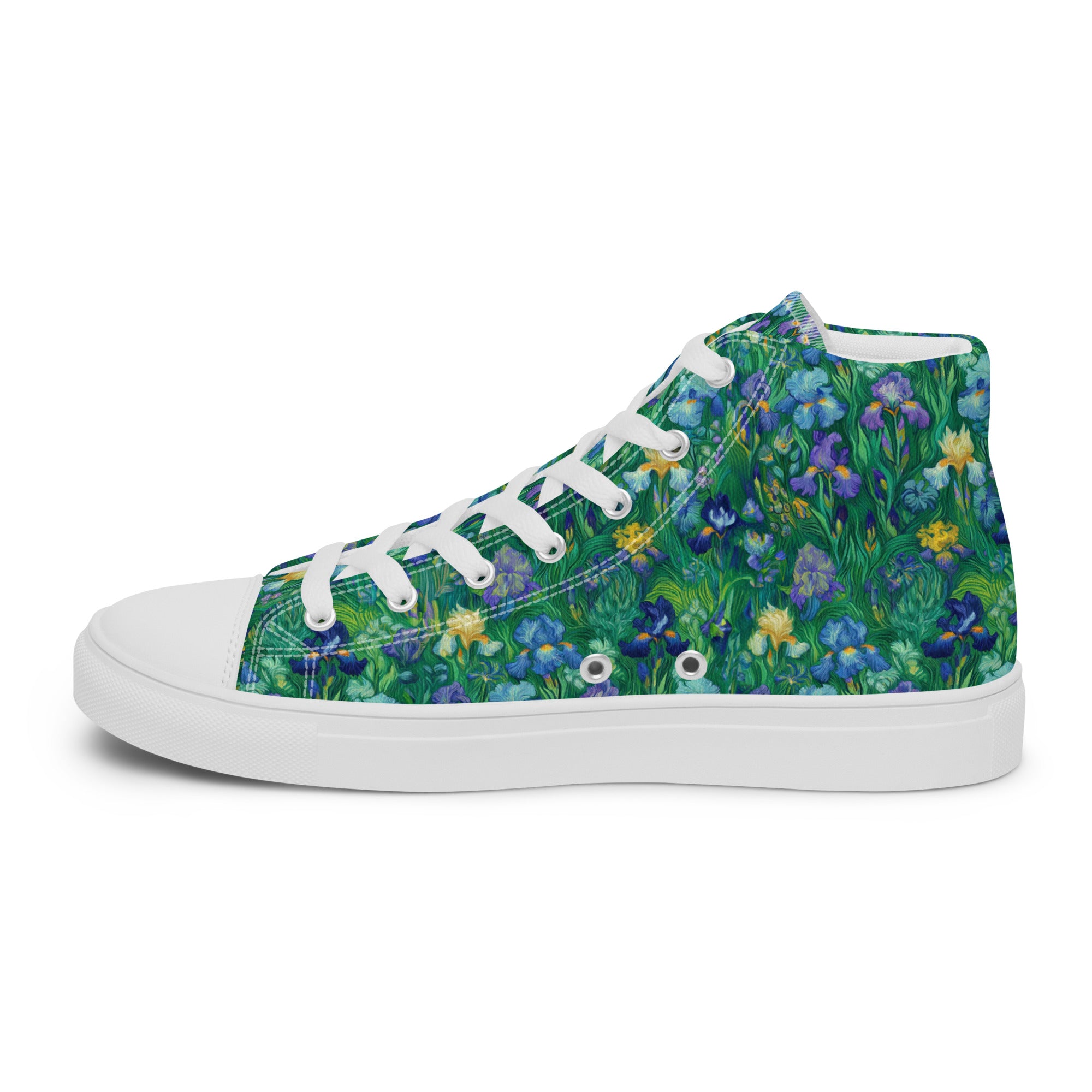 Vincent van Gogh 'Irises' High Top Shoes | Premium Art High Top Sneakers for Men