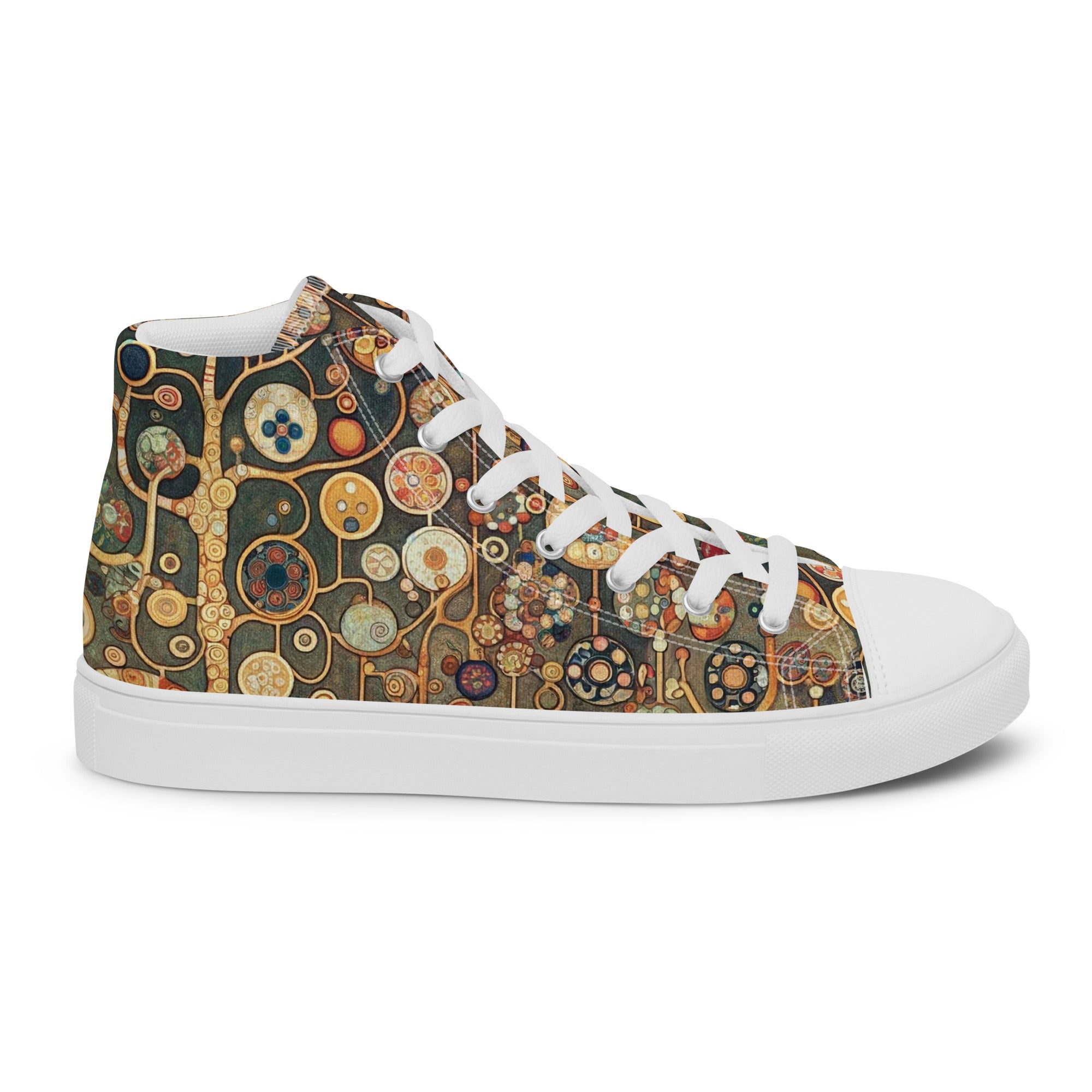 Gustav Klimt 'Apple Tree' High Top Shoes | Premium Art High Top Sneakers for Men