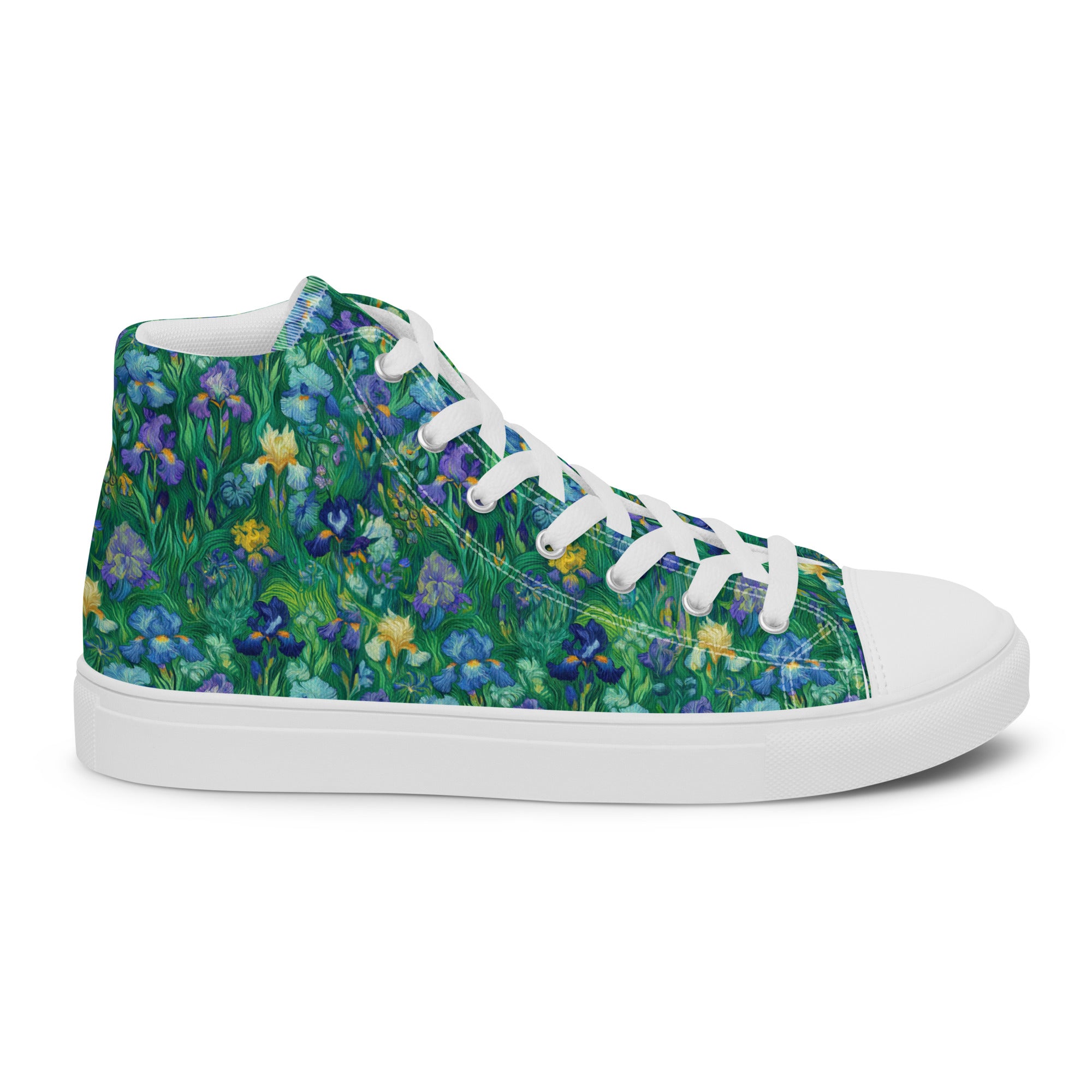 Vincent van Gogh 'Irises' High Top Shoes | Premium Art High Top Sneakers for Men