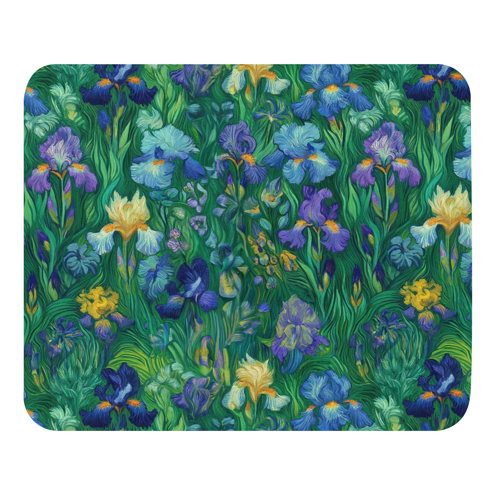 Vincent van Gogh 'Irises' Famous Painting Mouse Pad | Premium Art Mouse Pad