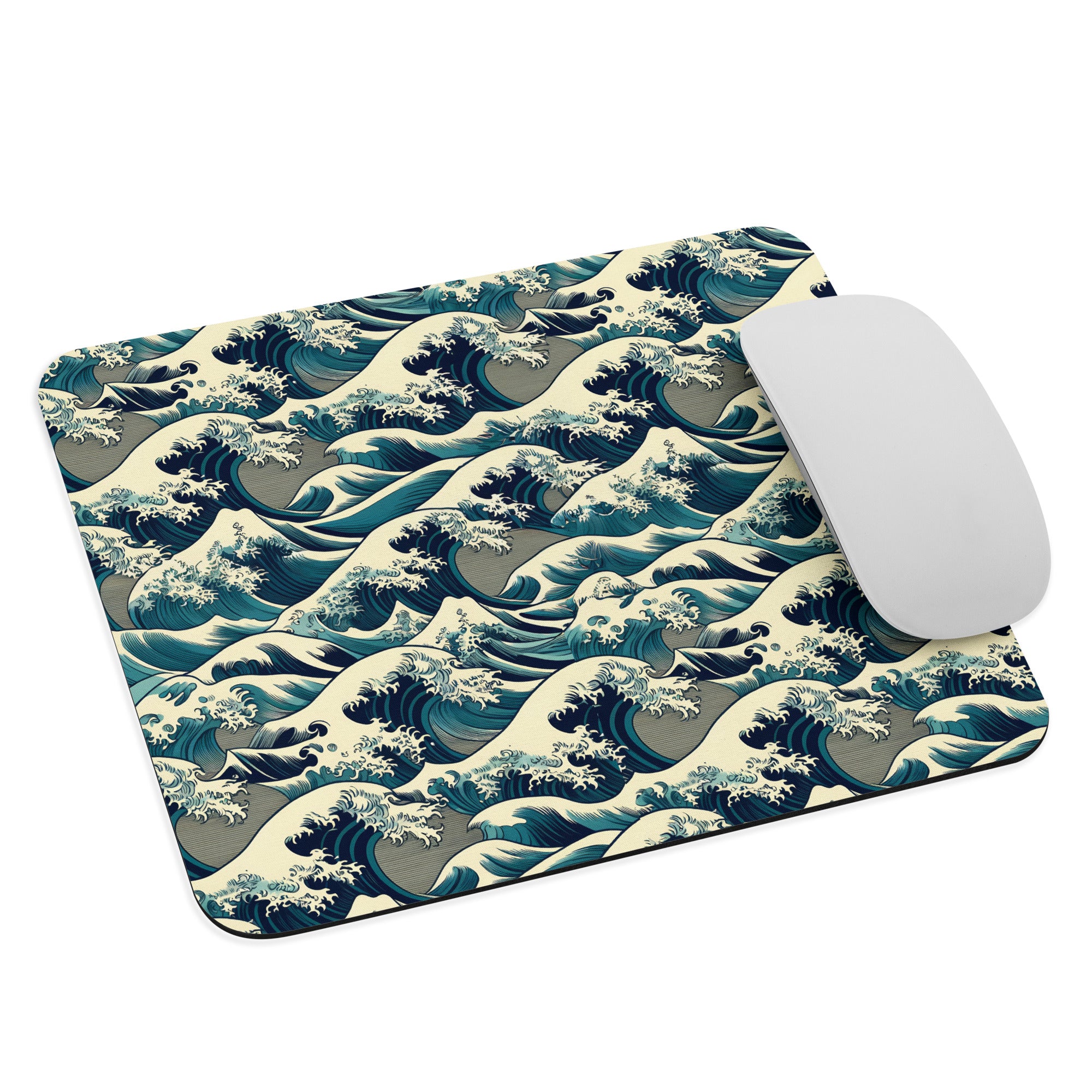Hokusai 'The Great Wave off Kanagawa' Famous Painting Mouse Pad | Premium Art Mouse Pad