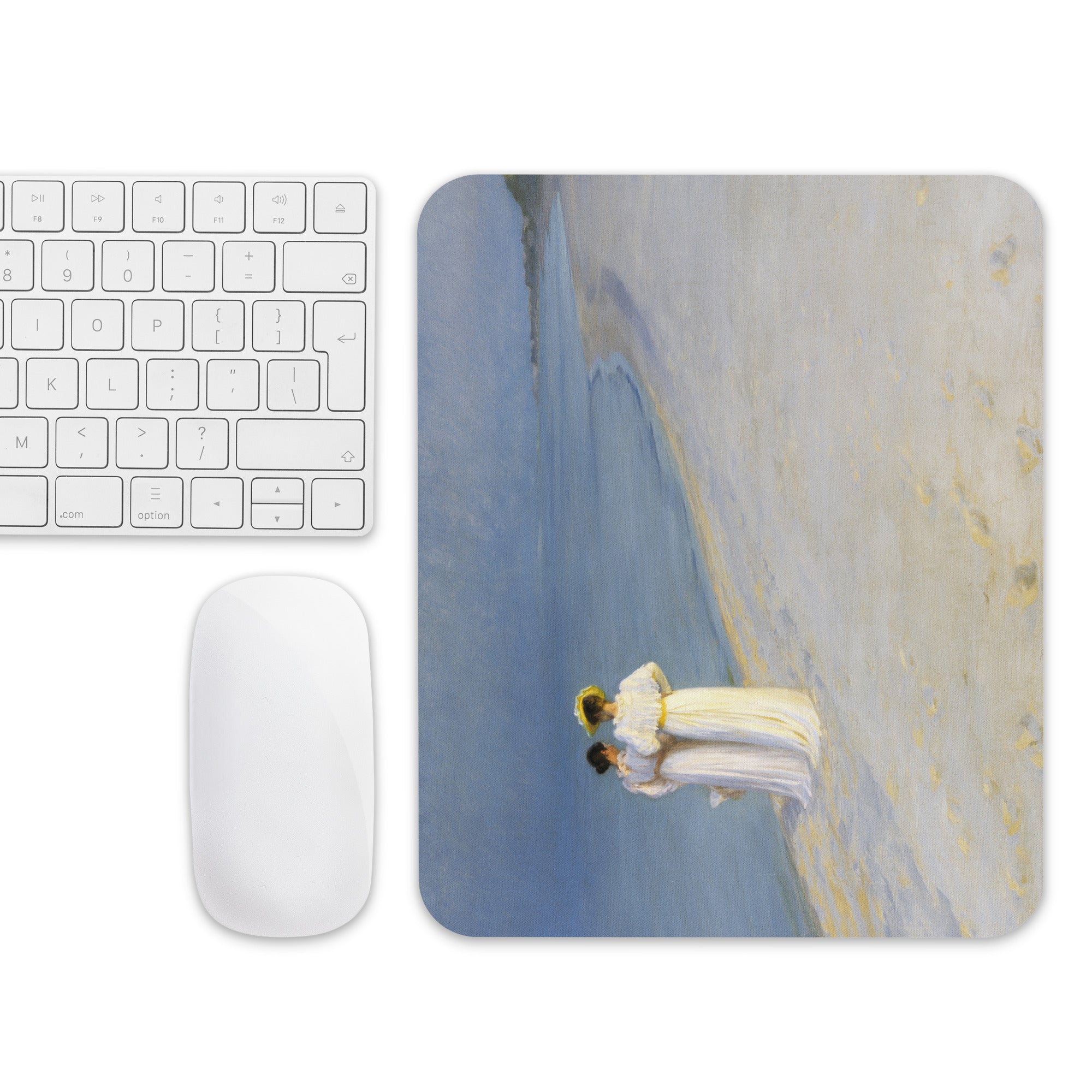 Famous Painting Mouse Pad | Premium Art Mouse Pad P.S. Krøyer 'Summer Evening on Skagen's Southern Beach'