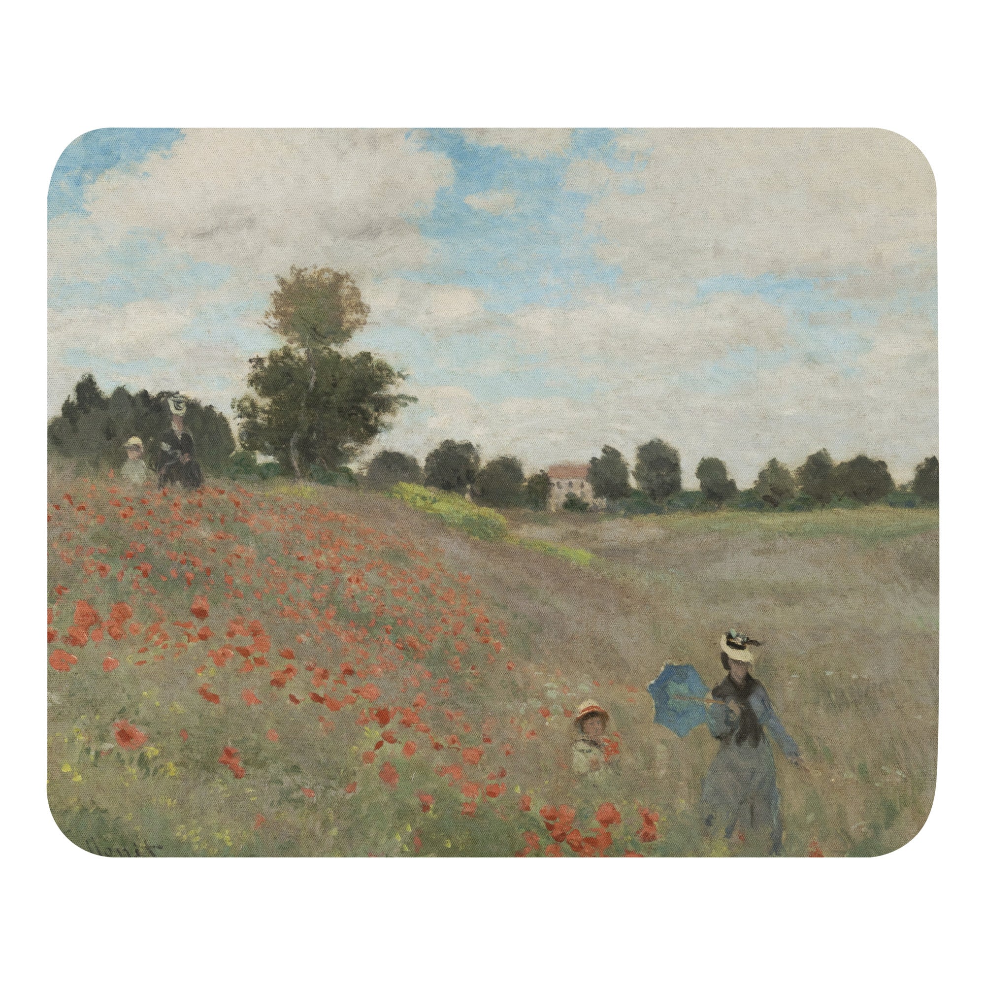 Mauspad „Mohnblumen“, berühmtes Gemälde von Claude Monet, Premium-Kunst