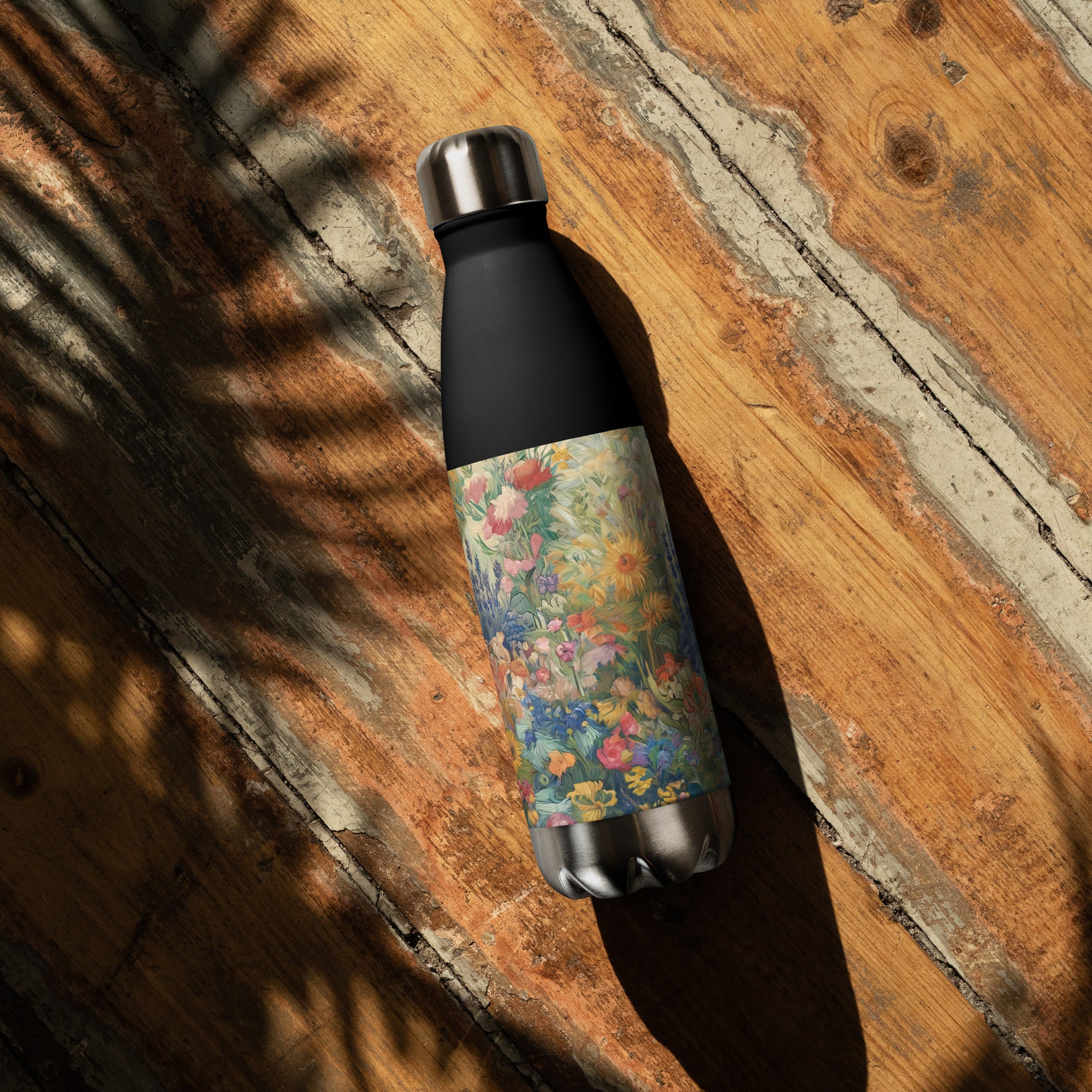 Vincent van Gogh 'Garden at Arles' Famous Painting Water Bottle | Stainless Steel Art Water Bottle