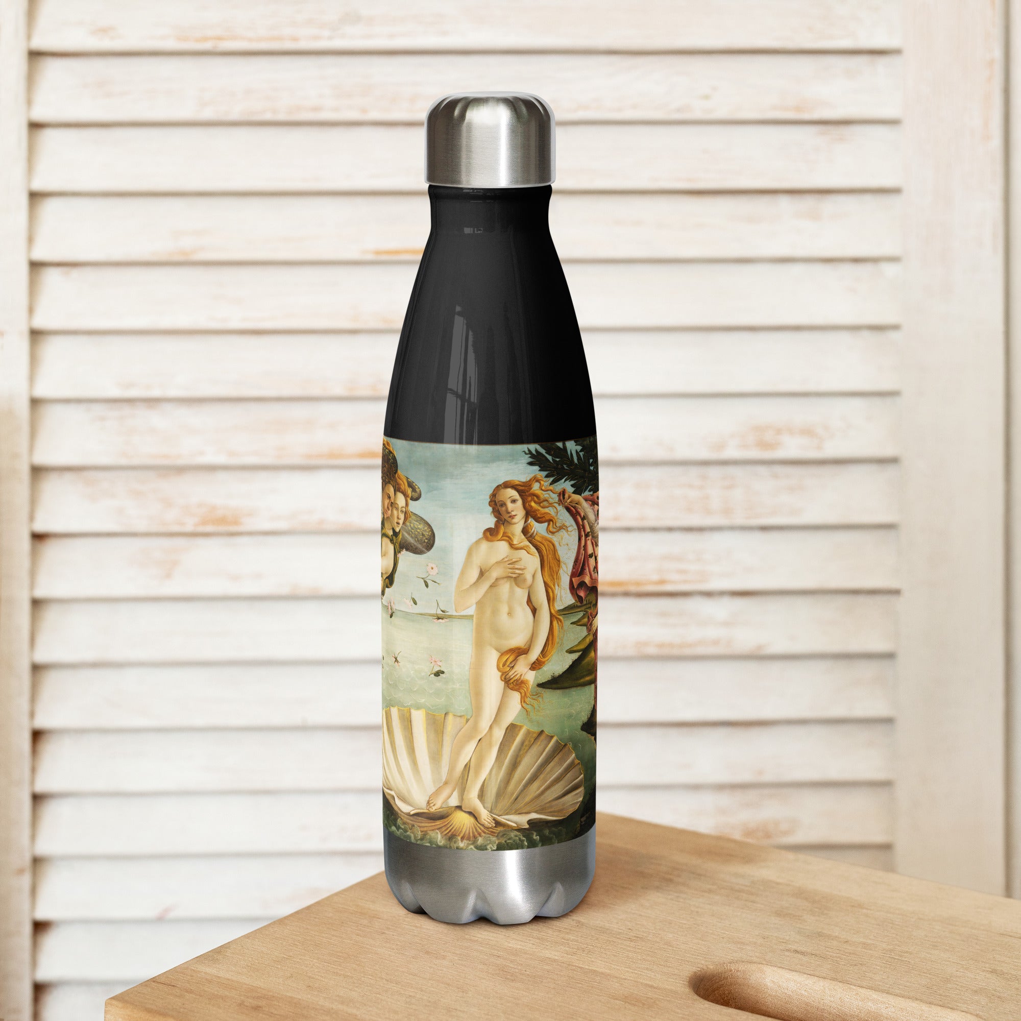 Wasserflasche mit berühmtem Gemälde „Die Geburt der Venus“ von Sandro Botticelli | Kunst-Wasserflasche aus Edelstahl