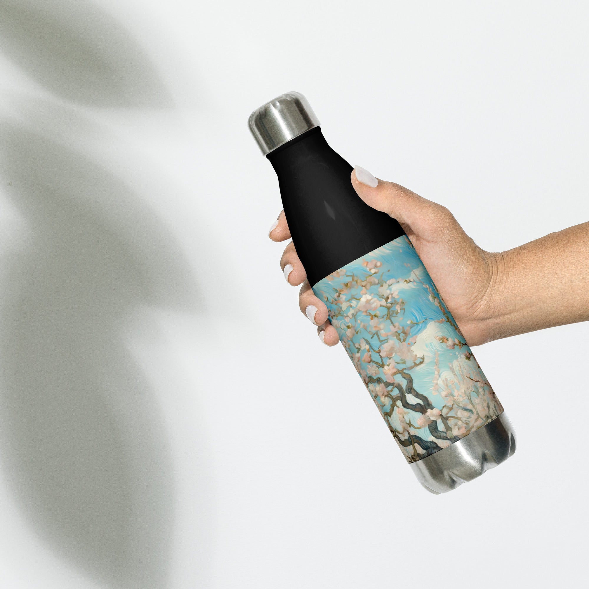 Vincent van Gogh 'Orchard in Blossom' Famous Painting Water Bottle | Stainless Steel Art Water Bottle